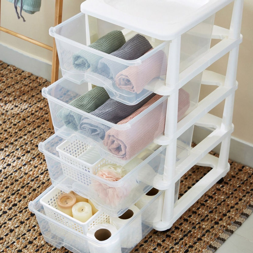 Kevin 4-Tier Drawer Set with Wheels - 44x34x77 cm-Organisers-image-1