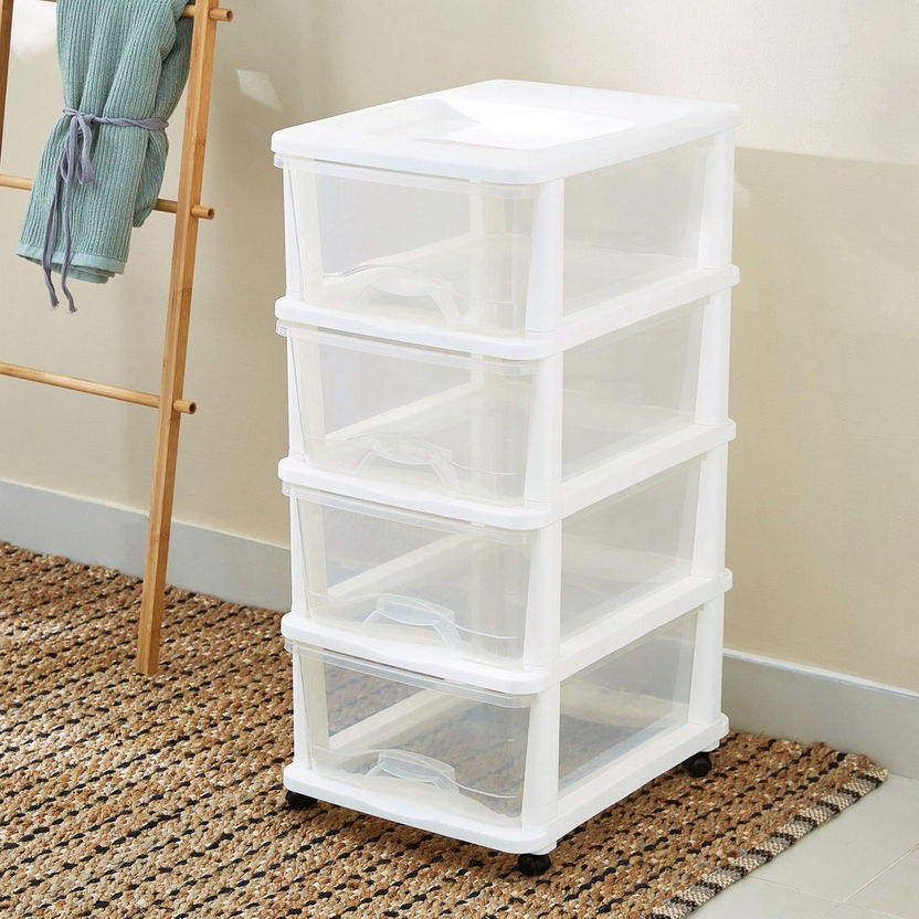 Kevin 4-Tier Drawer Set with Wheels - 44x34x77 cm-Organisers-image-2