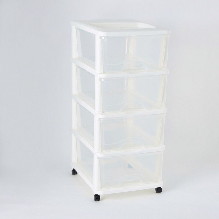 Kevin 4-Tier Drawer Set with Wheels - 44x34x77 cm-Organisers-image-5
