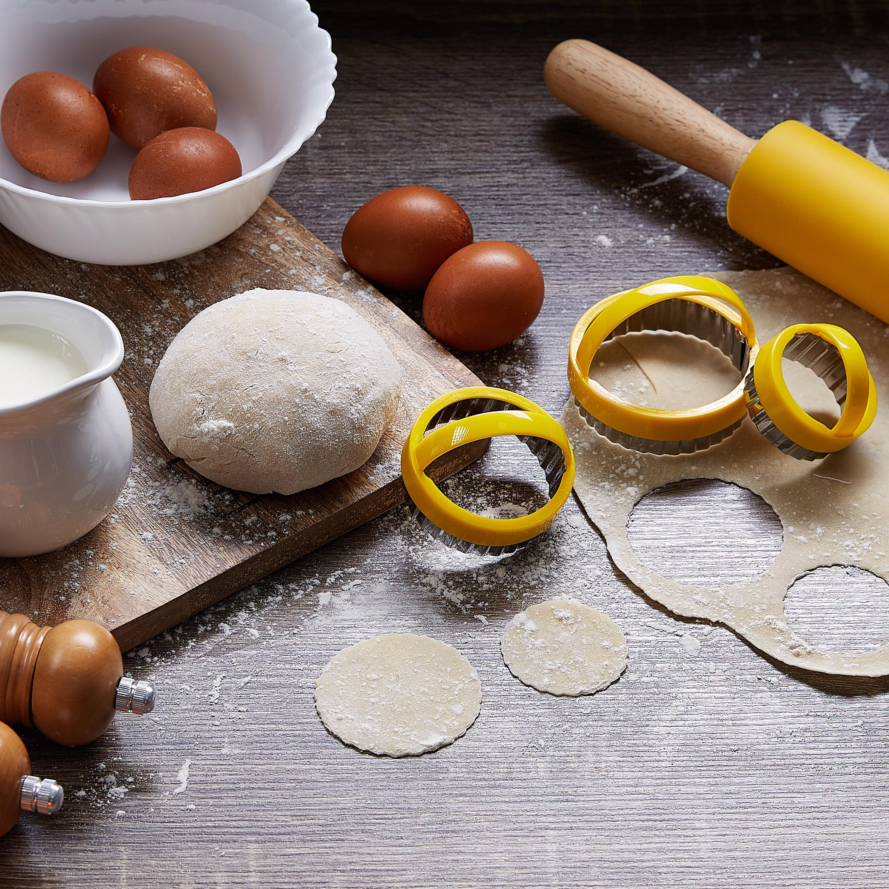 طقم أدوات تقطيع بسكويت بشكل مستدير - 3 قطع-hbxkitchen-bakeware-image-3