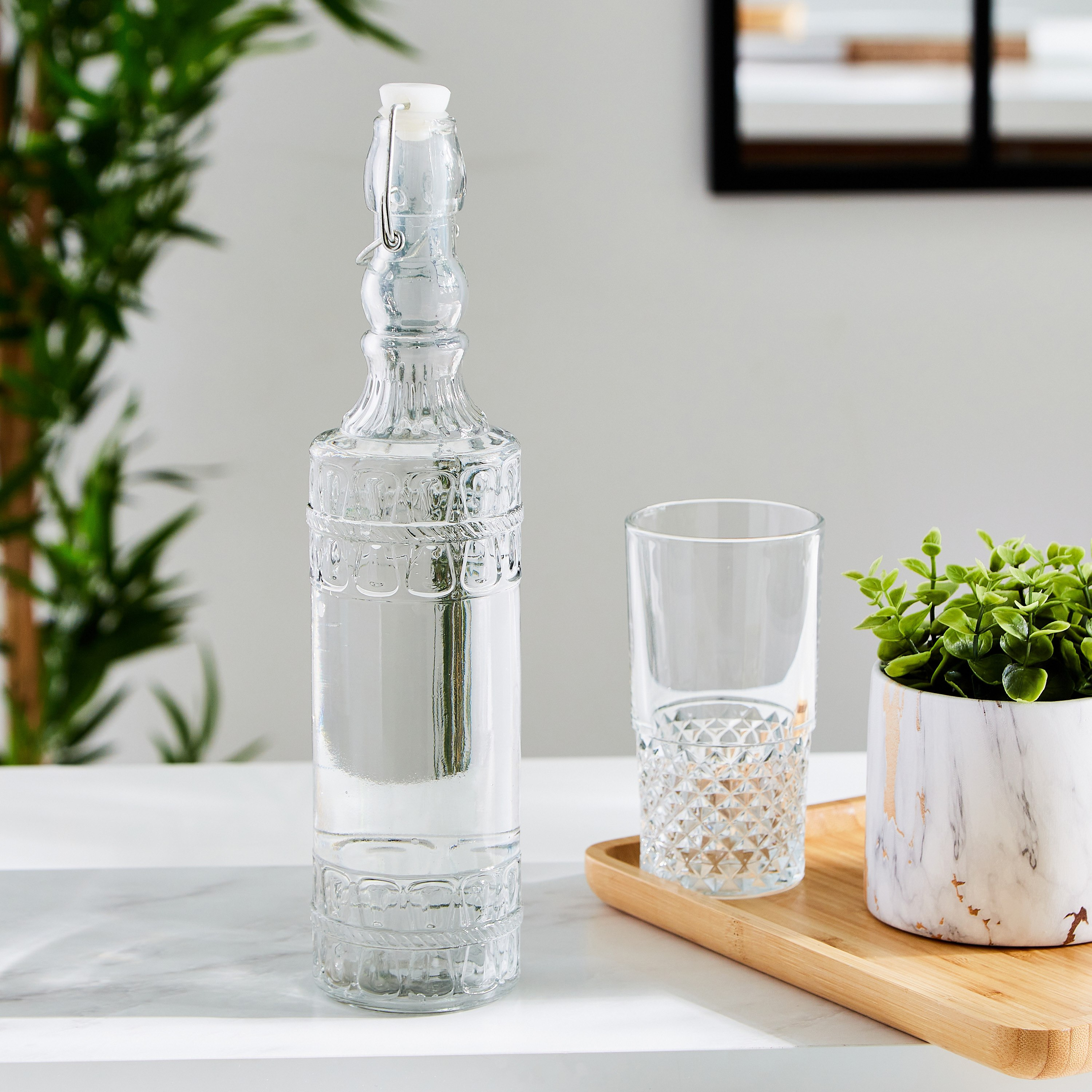 Clear glass outlet bottles