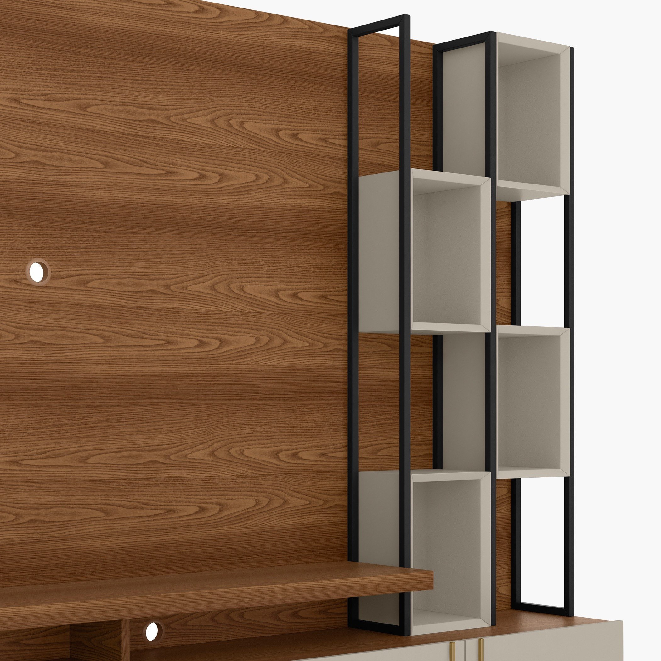 وحدة حائط للتلفزيونات حتى 60 بوصة من لامار-hbxlivingroom-mediaunitsandstorage-wallunits-image-4