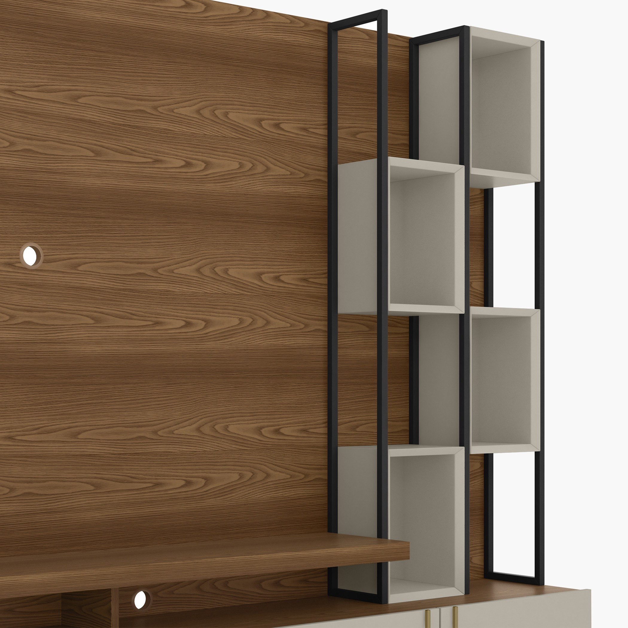 وحدة حائط للتلفزيونات حتى 60 بوصة من لامار-hbxlivingroom-mediaunitsandstorage-wallunits-image-5