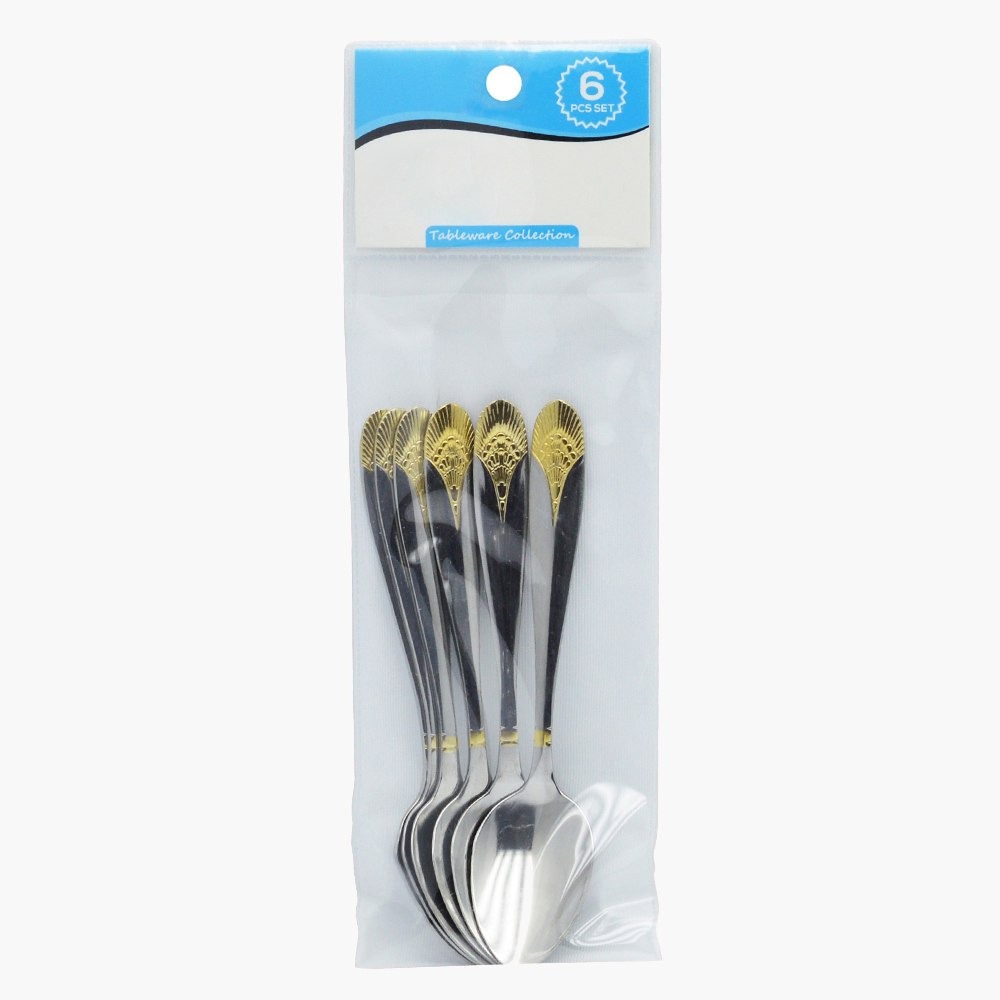 Crown Stainless Steel Tea Spoon - Set of 6-hbxhomeware-hbxkitchen-image-2