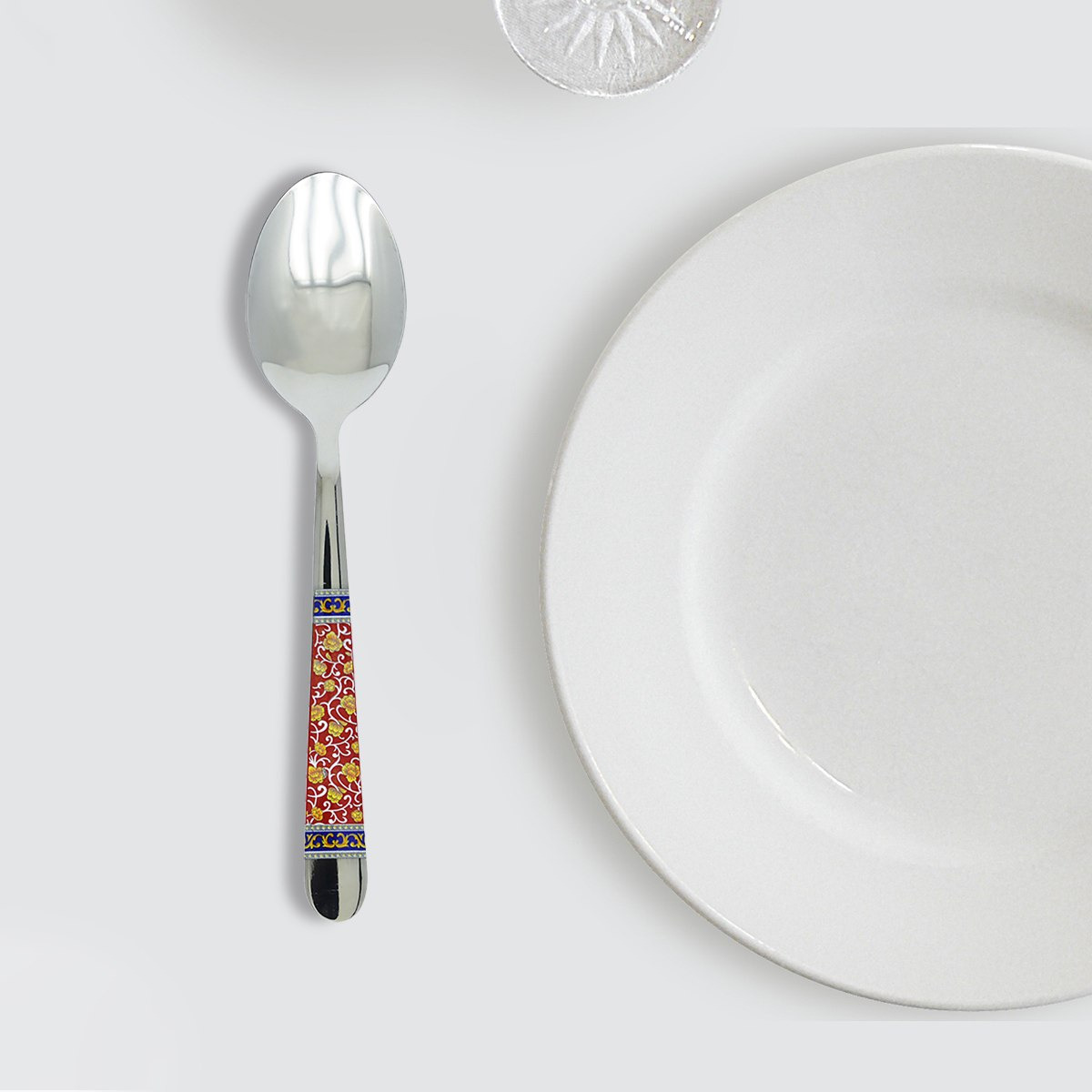 ملاعق تحلية ستانليس ستيل حمراء من ريد لاين - طقم من 6 قطع-hbxhomeware-hbxkitchen-image-1
