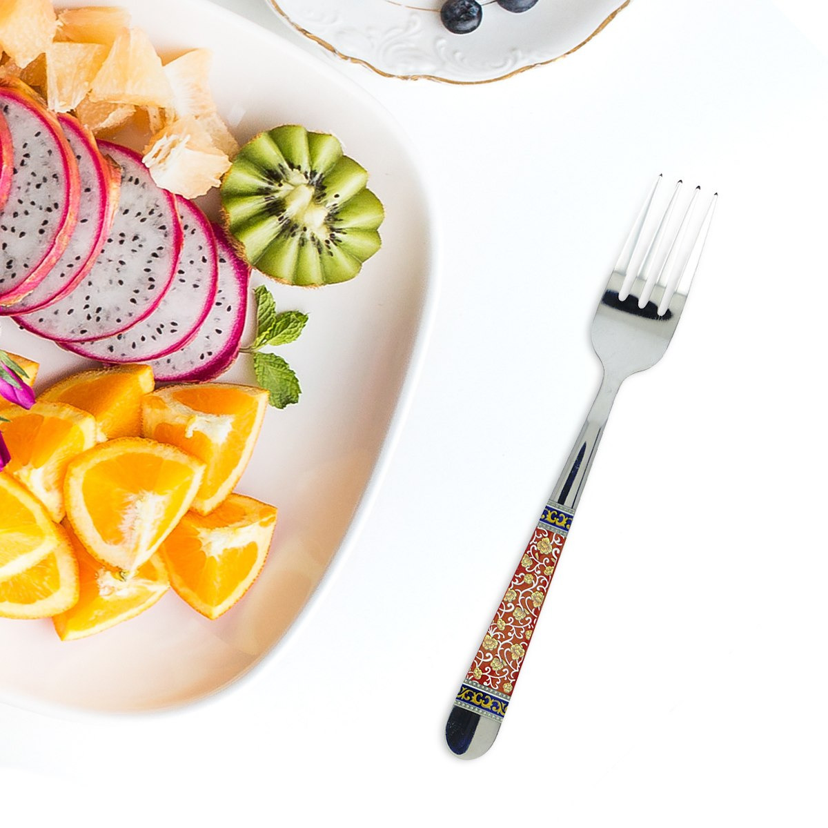 شوك تحلية ستانليس ستيل حمراء من ريد ديكور - طقم من 6 قطع-hbxhomeware-hbxkitchen-image-1