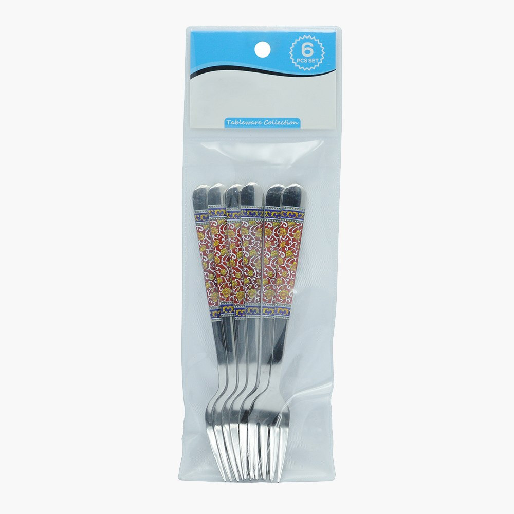 شوك تحلية ستانليس ستيل حمراء من ريد ديكور - طقم من 6 قطع-hbxhomeware-hbxkitchen-image-2