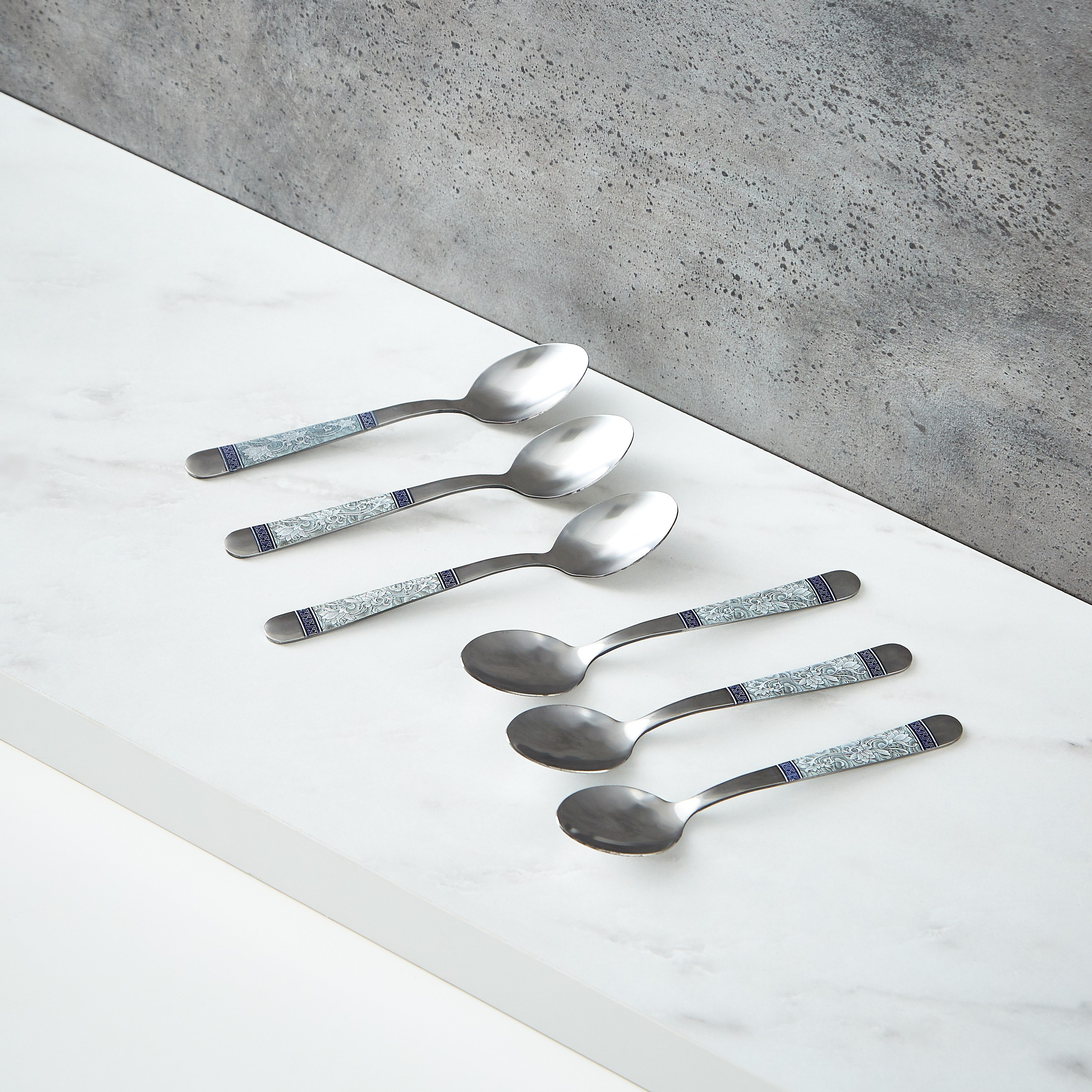 Blue Line Stainless Steel Teaspoon - Set of 6-hbxhomeware-hbxkitchen-image-1