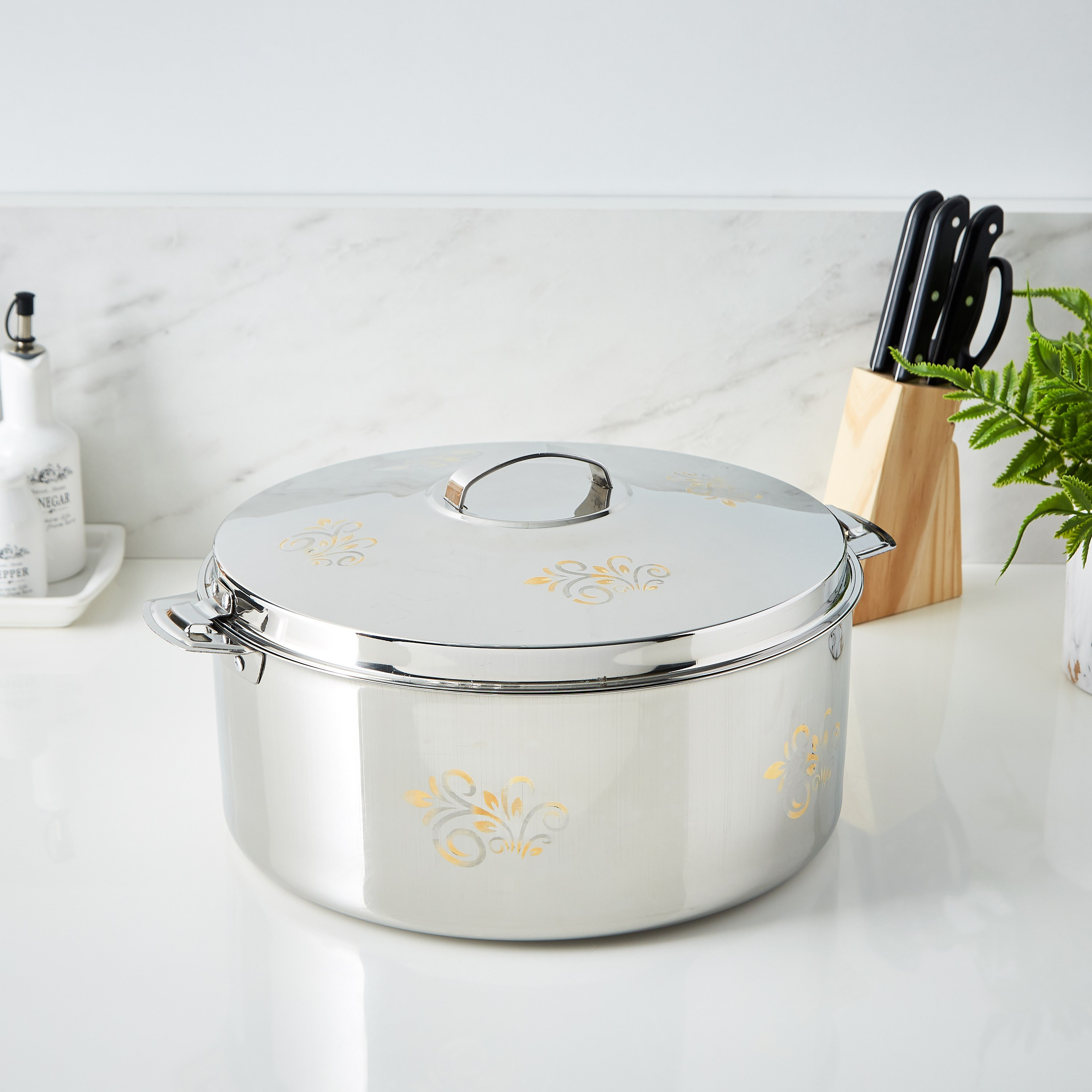 Accord Stainless Steel Casserole - 8 L-hbxdecorandfurnishings-tabletop-serveware-image-1