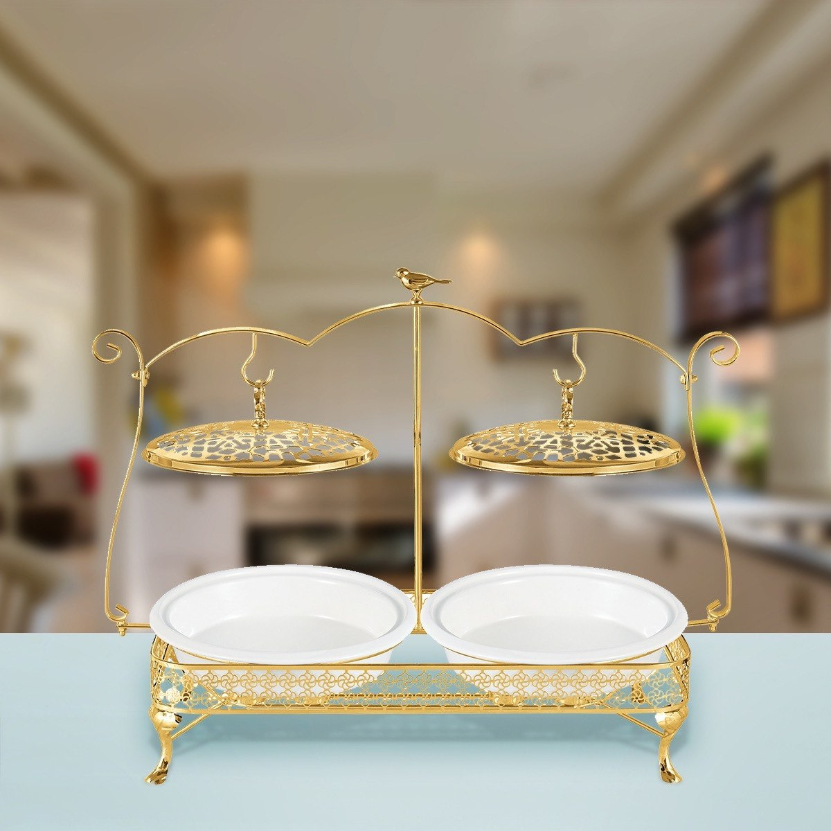 صحن شواء مستدير مزدوج - 5.5 لتر-hbxdecorandfurnishings-tabletop-serveware-image-1