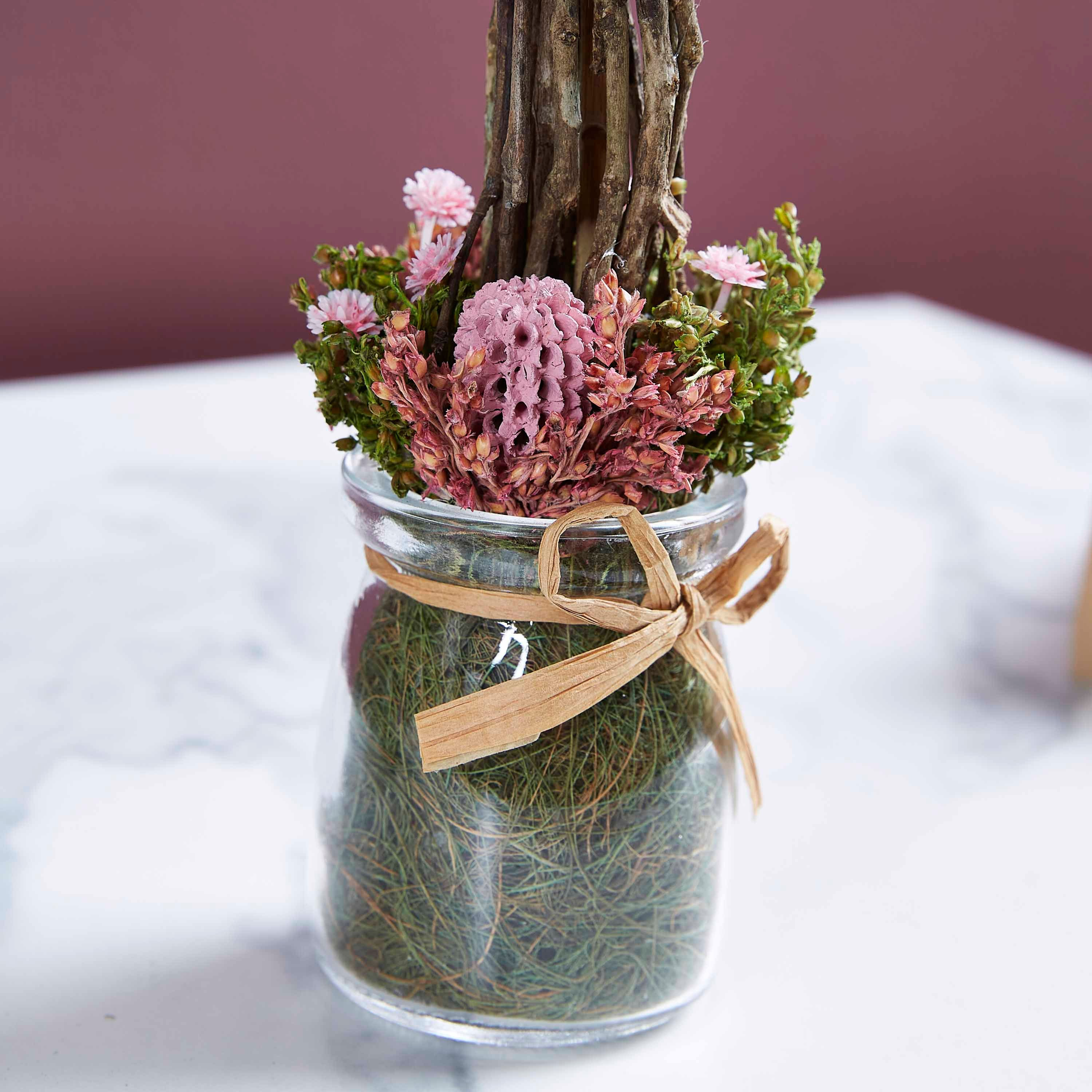 شجرة بتصميم مظلة وورد الحديقة من آيريس  - 21 سم-hbxdecorandfurnishings-homeaccessories-artificialflowersandplants-image-2