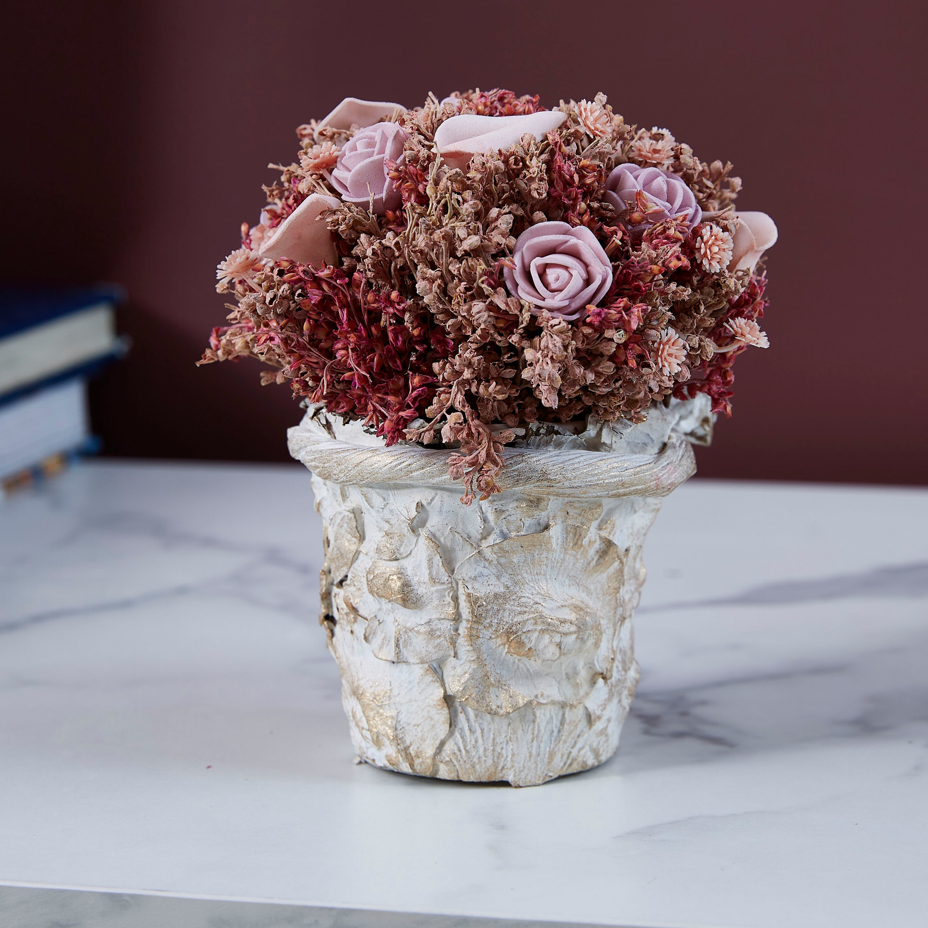 إصيص طويل مع زهور كالا صغيرة من آيريس- 14 سم-hbxdecorandfurnishings-homeaccessories-artificialflowersandplants-image-1