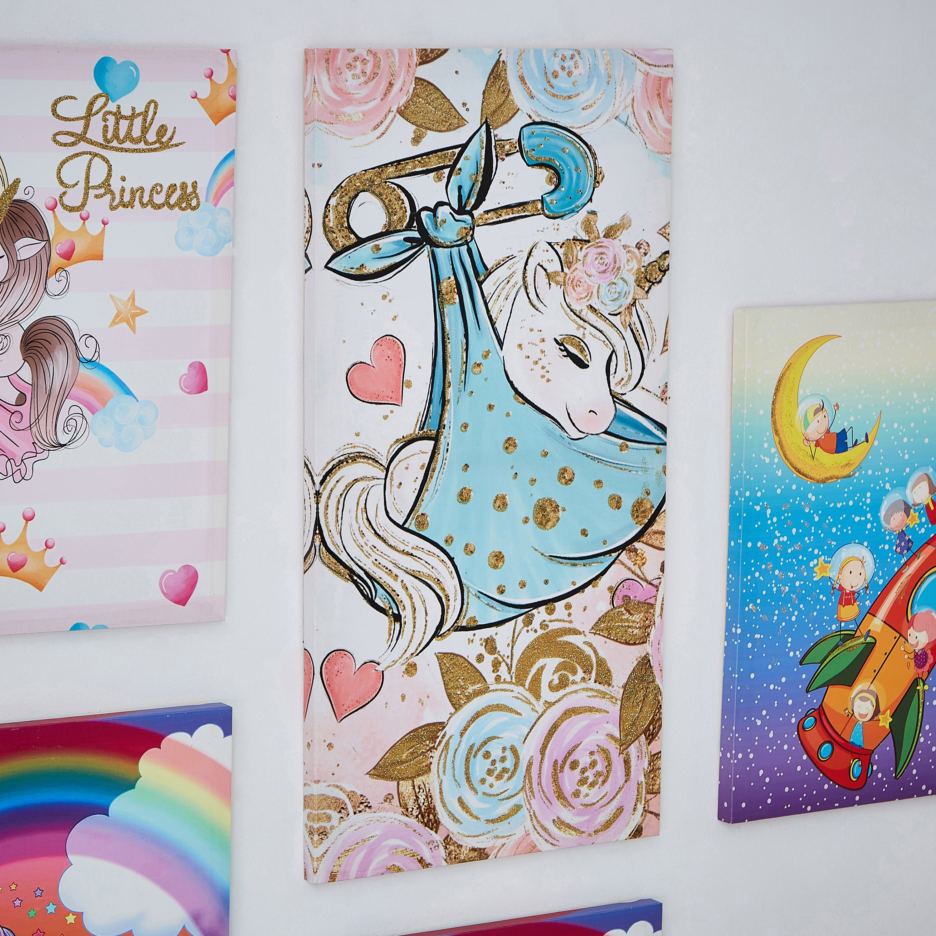 لوحة كانفاس بطبعات يونيكورن وجليتر من آرتيستري-hbxhomeware-hbxkidsandyouth-image-1