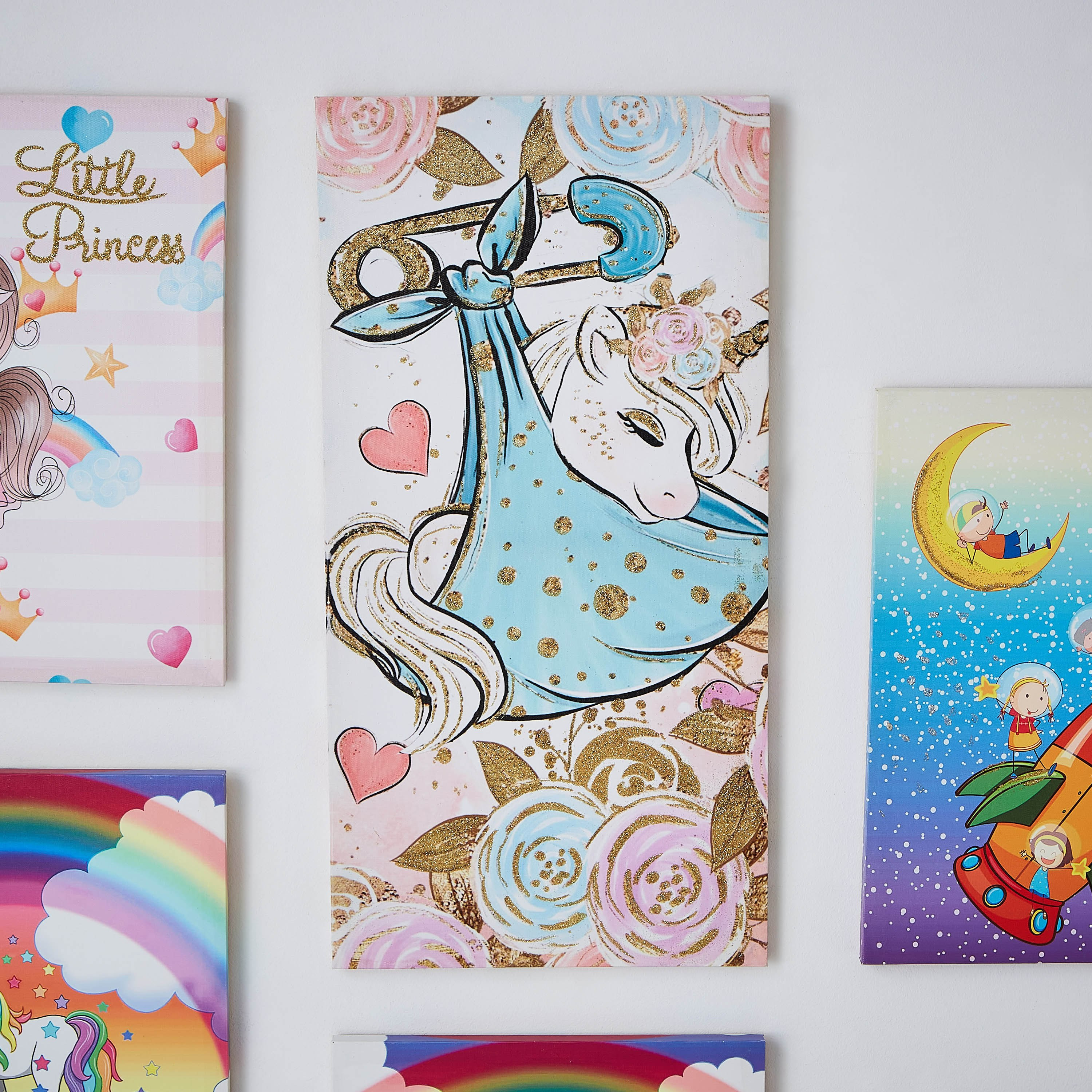 لوحة كانفاس بطبعات يونيكورن وجليتر من آرتيستري-hbxhomeware-hbxkidsandyouth-image-2