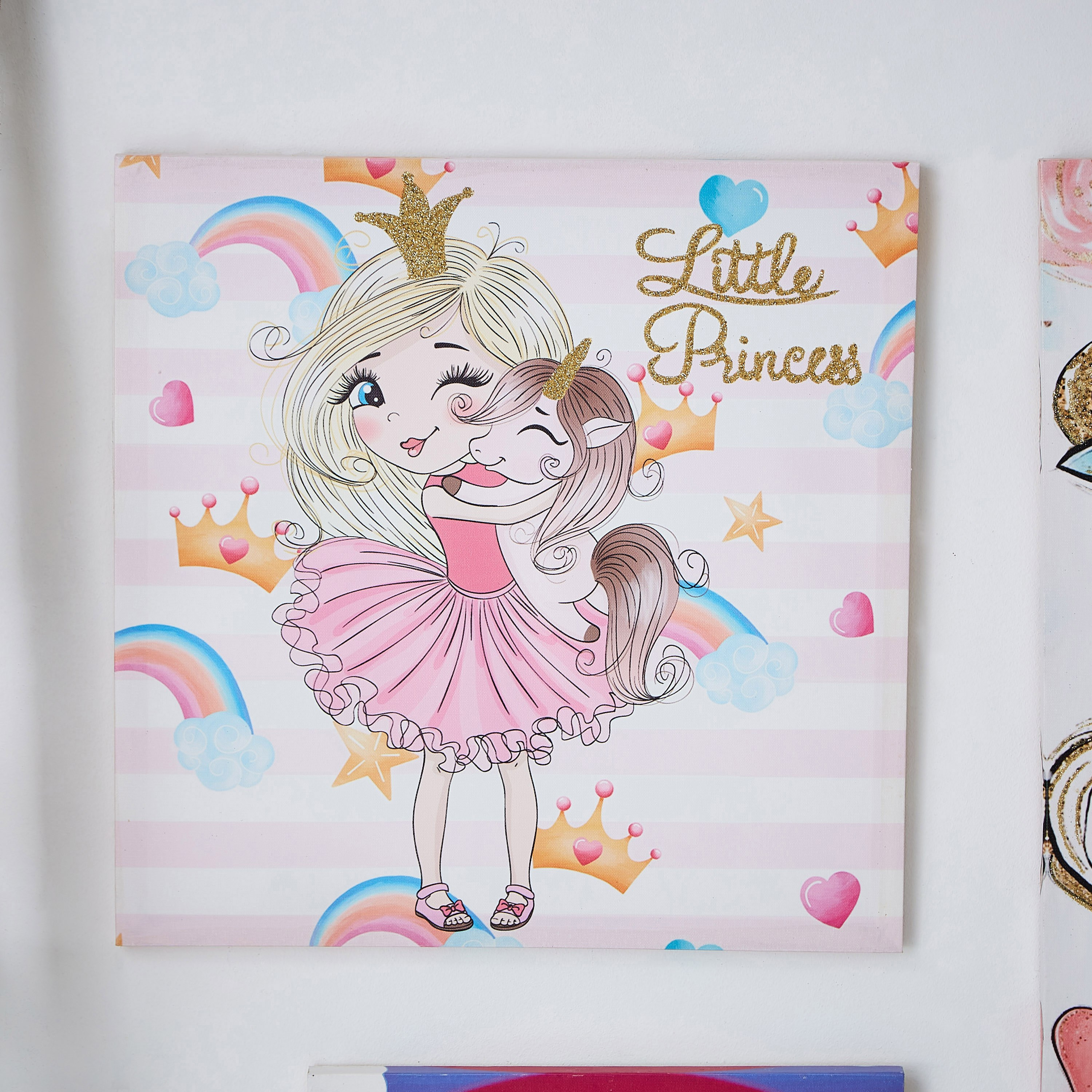 لوحة فنية مطبوعة على قماش الأميرة الصغيرة مع لمعان-hbxhomeware-hbxkidsandyouth-image-2