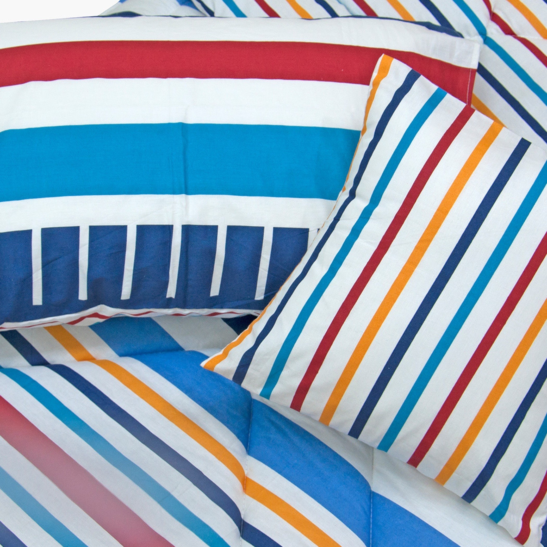 طقم لحاف مزدوج مخطط 3 قطع من هومي - 160x220 سم -hbxhomeware-hbxkidsandyouth-image-2