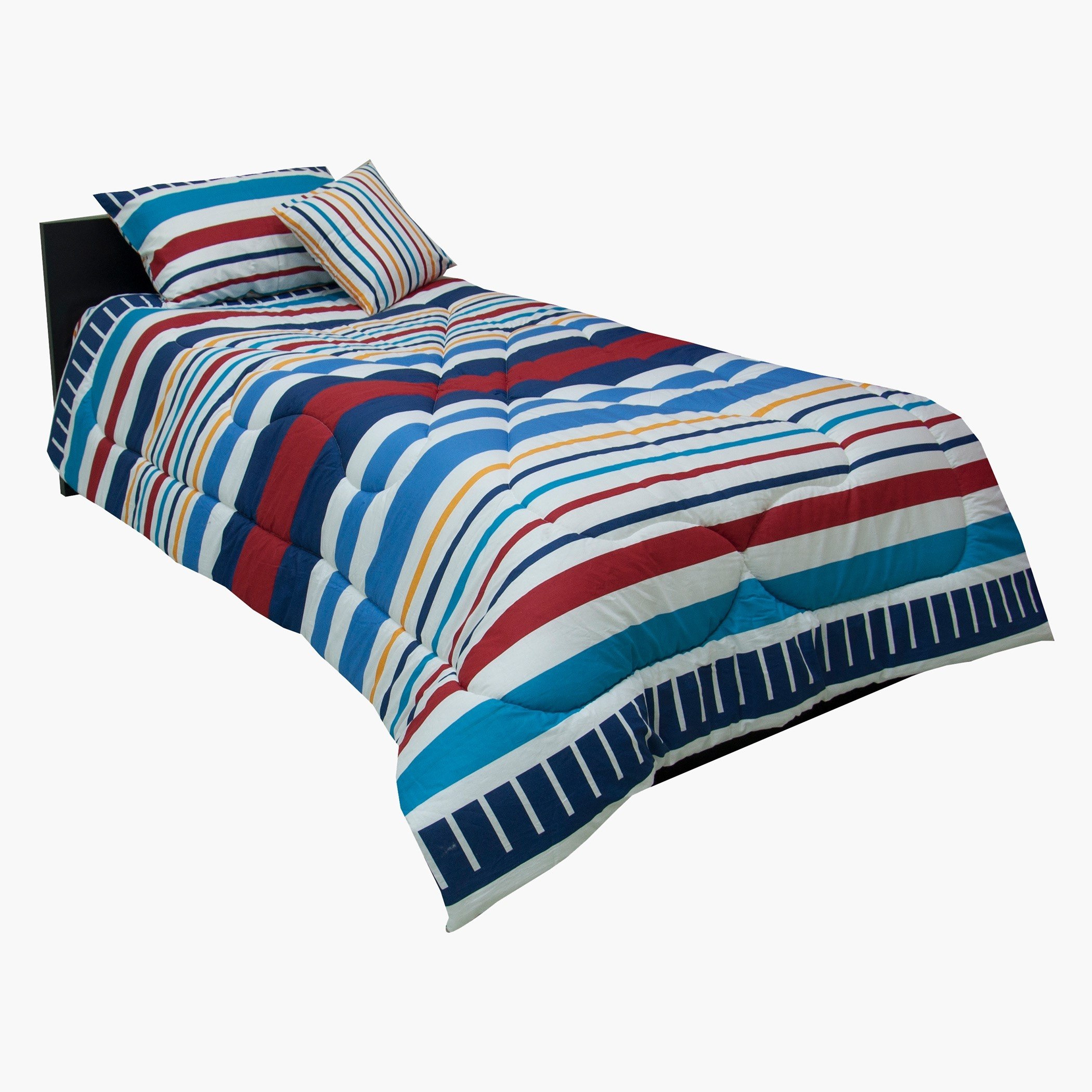 طقم لحاف مزدوج مخطط 3 قطع من هومي - 160x220 سم -hbxhomeware-hbxkidsandyouth-image-3