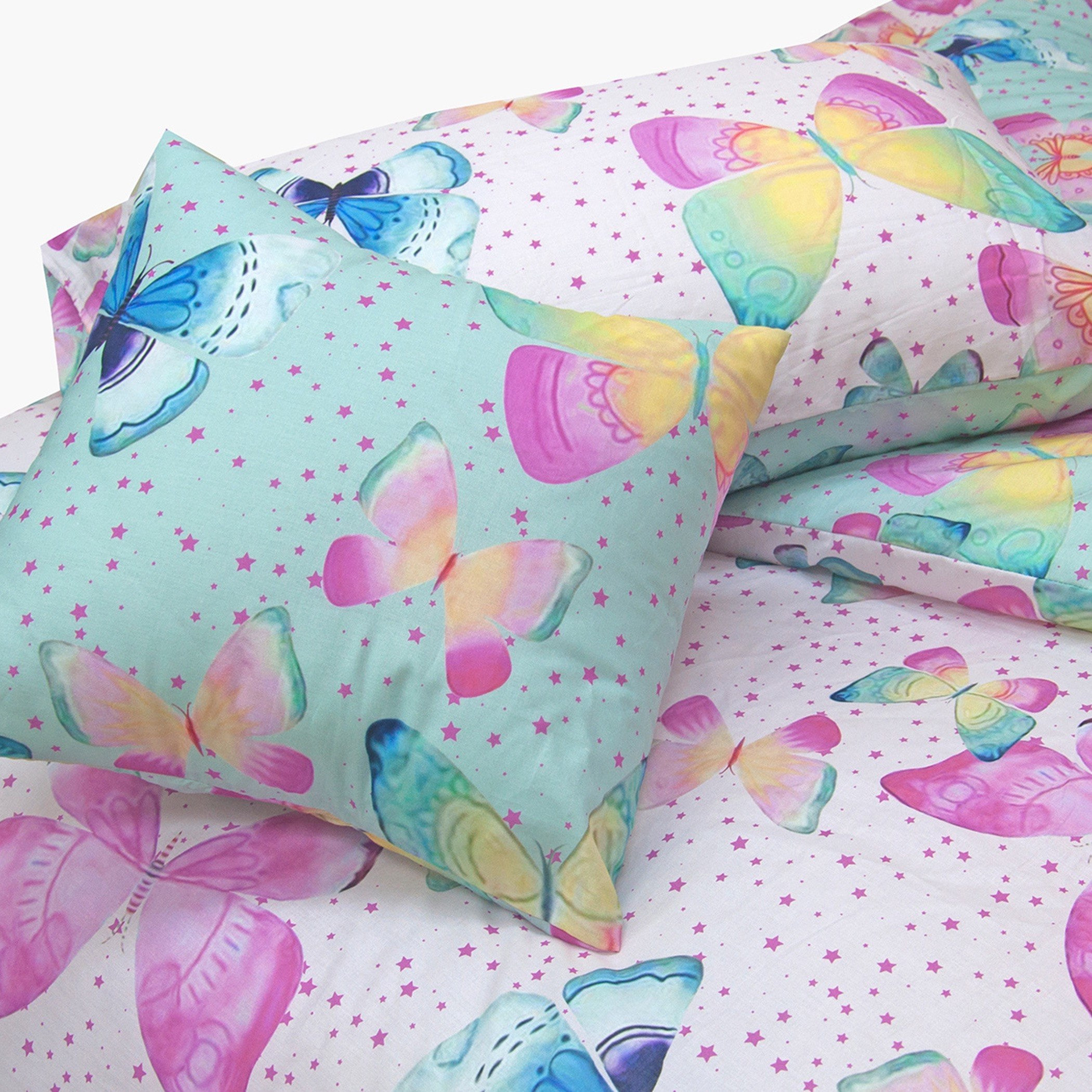 Homey Butterfly 3-Piece Digital Print Twin Comforter Set - 160x220 cm-hbxhomeware-hbxkidsandyouth-image-3