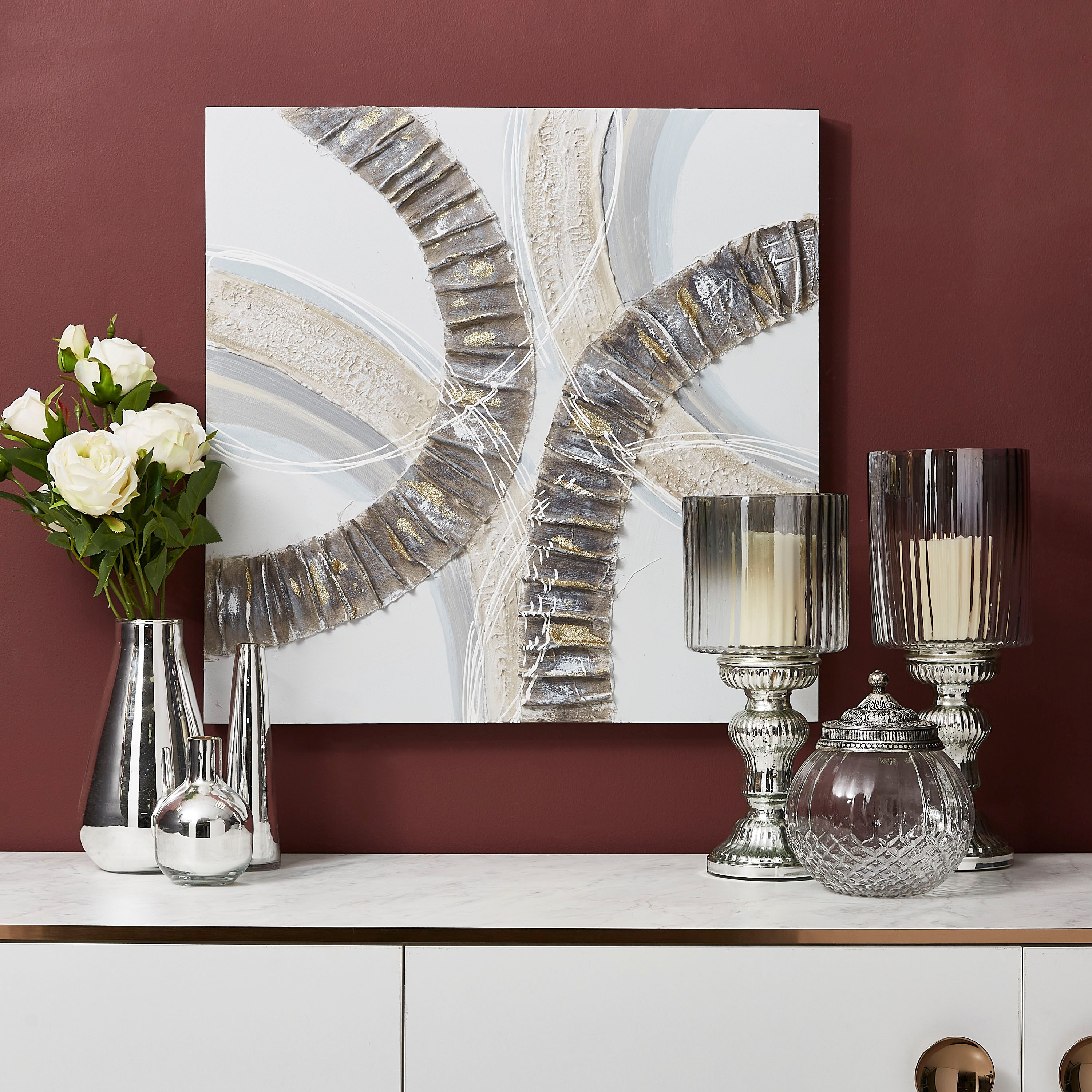 حامل شموع مع فانوس زجاجي من أروها- 34 سم-hbxlivingroom-decorandaccessories-candleholders-image-4
