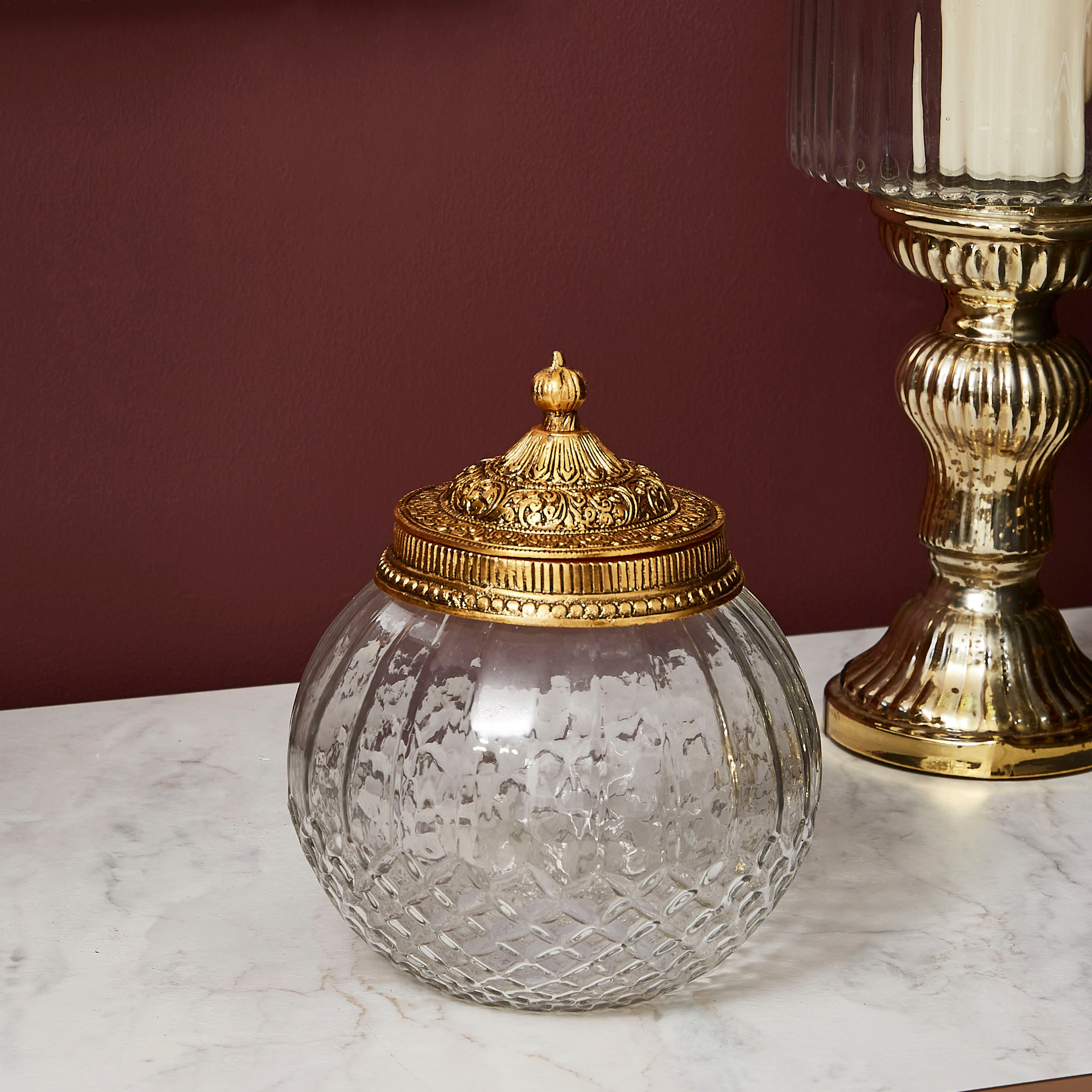 وعاء تخزين زجاجي بغطاء من أروها-hbxhomeware-homedecor-figurinesandornaments-image-1