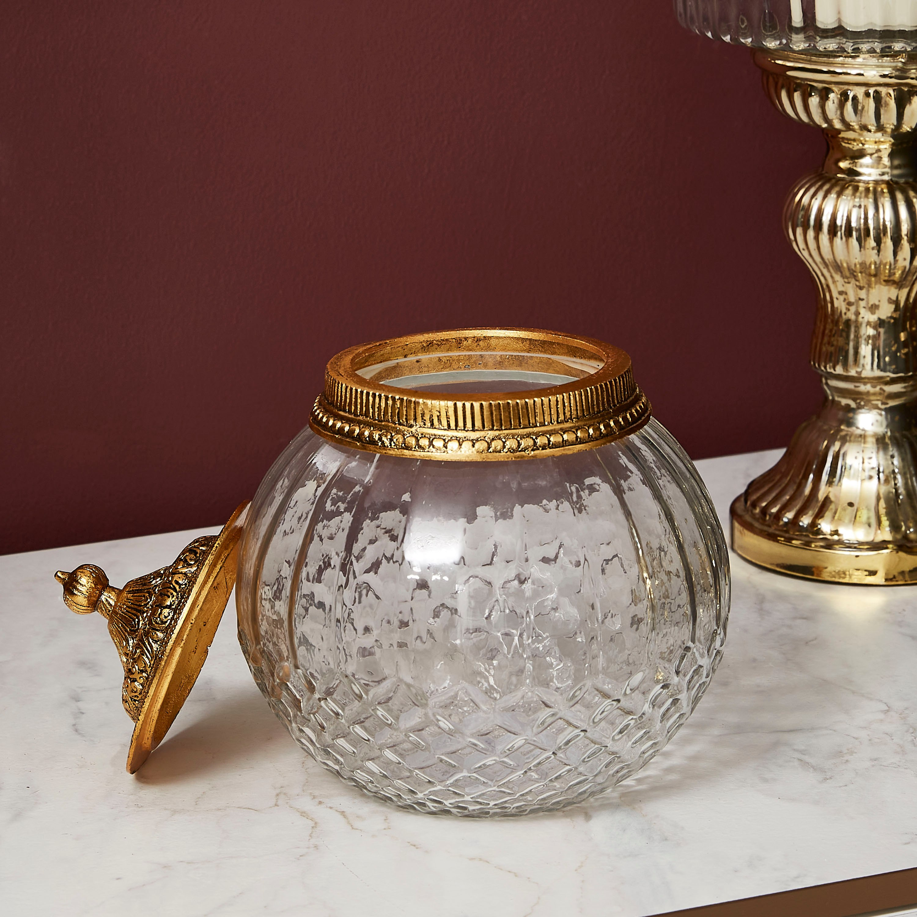 وعاء تخزين زجاجي بغطاء من أروها-hbxhomeware-homedecor-figurinesandornaments-image-2