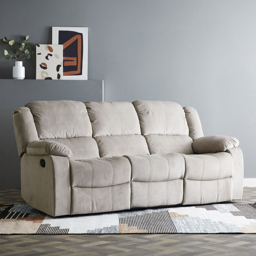 Jasper 3-Seater Fabric Recliner Sofa-Recliner Sofas-image-0