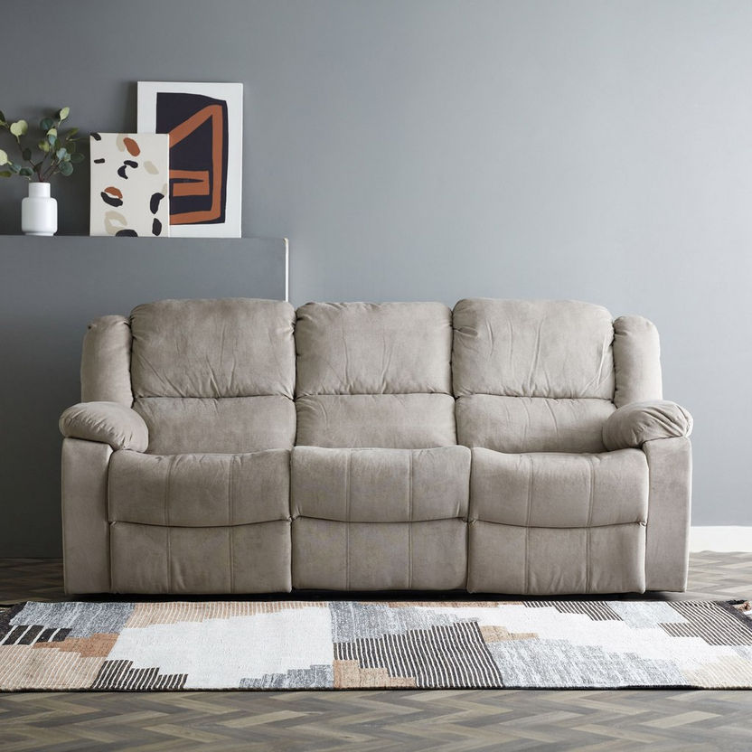 Jasper 3-Seater Fabric Recliner Sofa-Recliner Sofas-image-1
