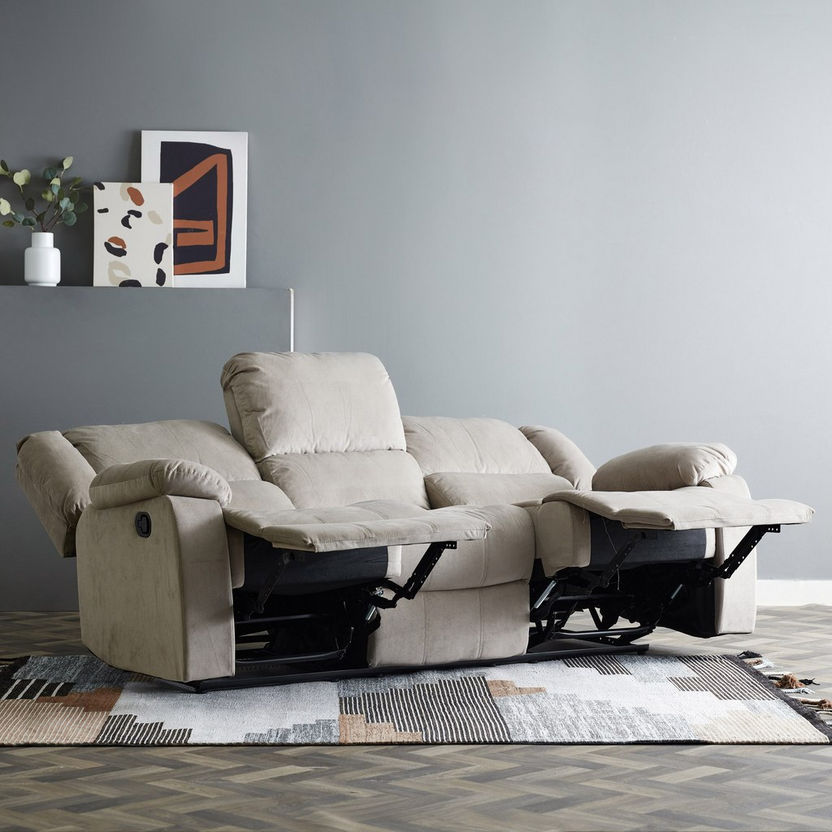 Jasper 3-Seater Fabric Recliner Sofa-Recliner Sofas-image-3