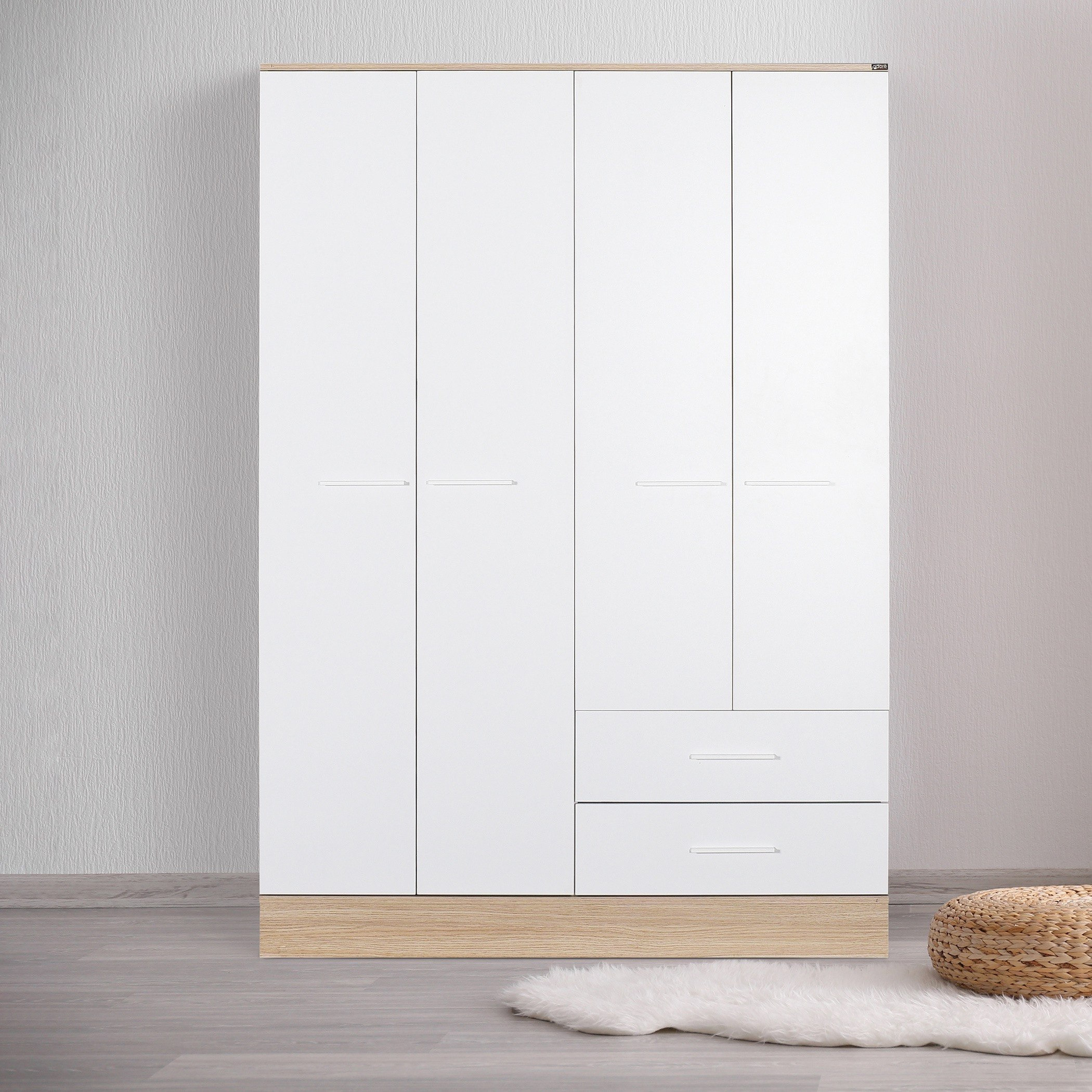 خزانة ملابس 4 أبواب بدرجين - إيفا من موڤو-hbxfurniture-wardrobes-image-3