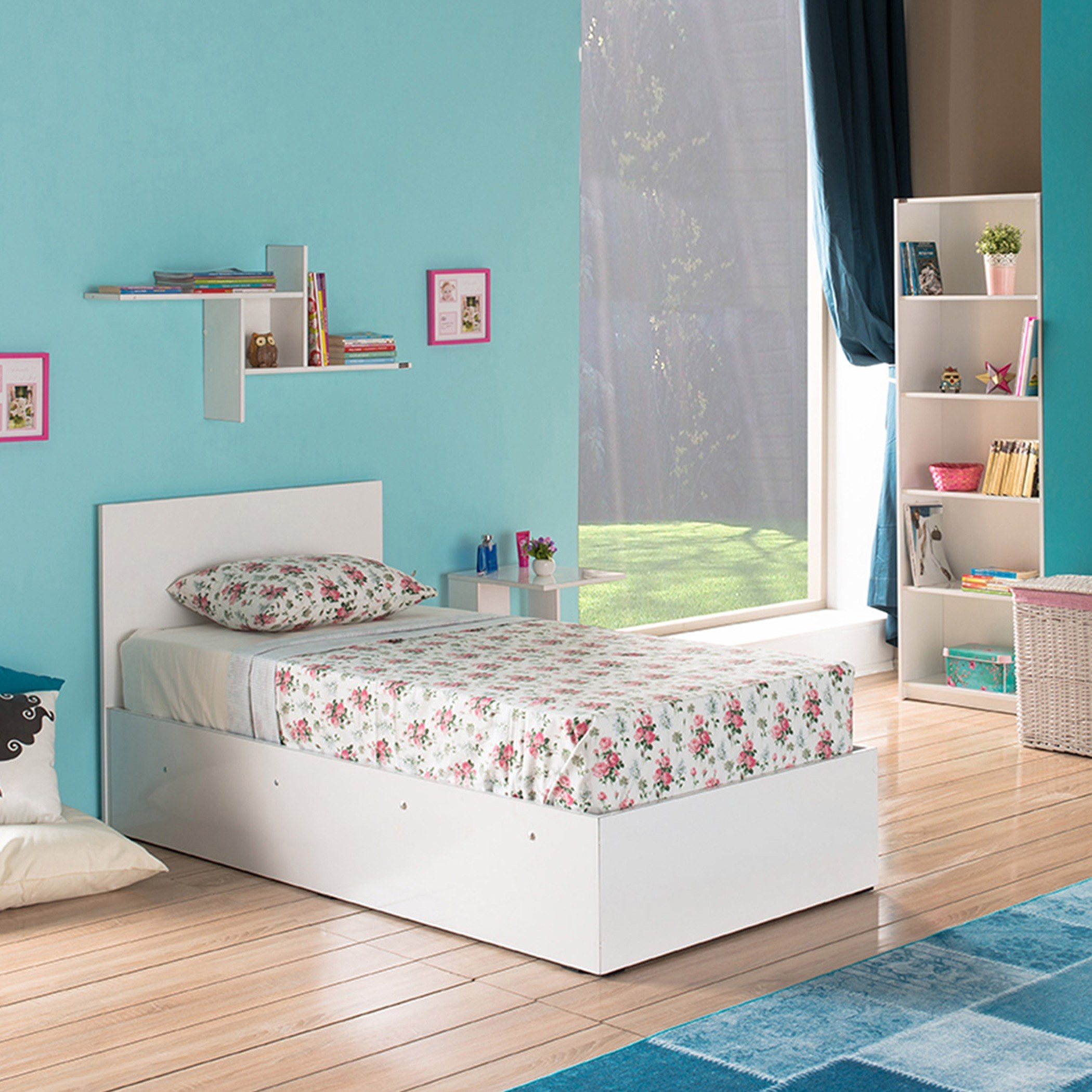 سرير فردي عالي اللمعان - إيفا من موڤو - 90x190 سم-hbxfurniture-bedsandbedsets-beds-single-image-1