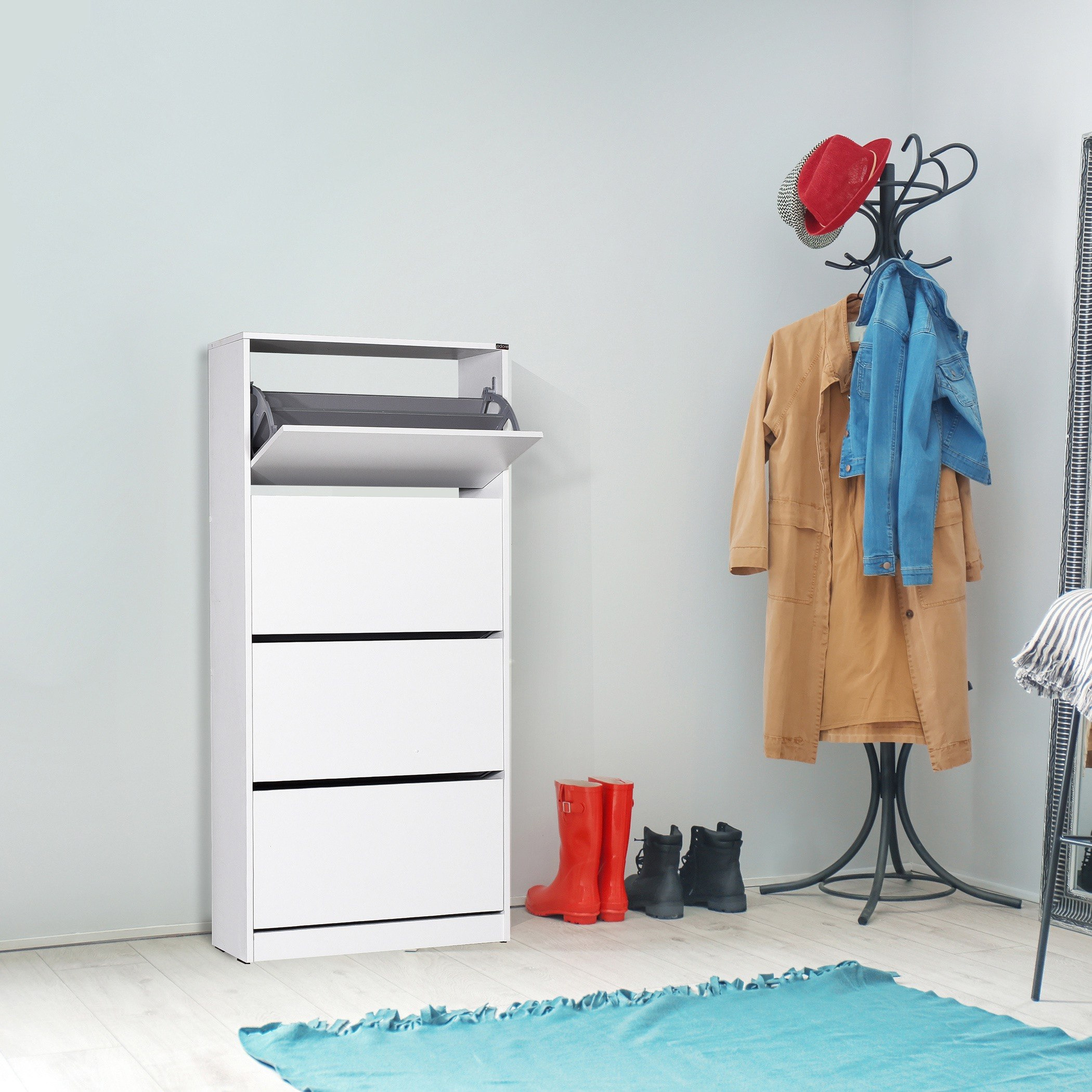 خزانة أحذية بـ4 أبواب لـ24 زوجا من بودروم-hbxbedroom-shoecabinetsandracks-image-8
