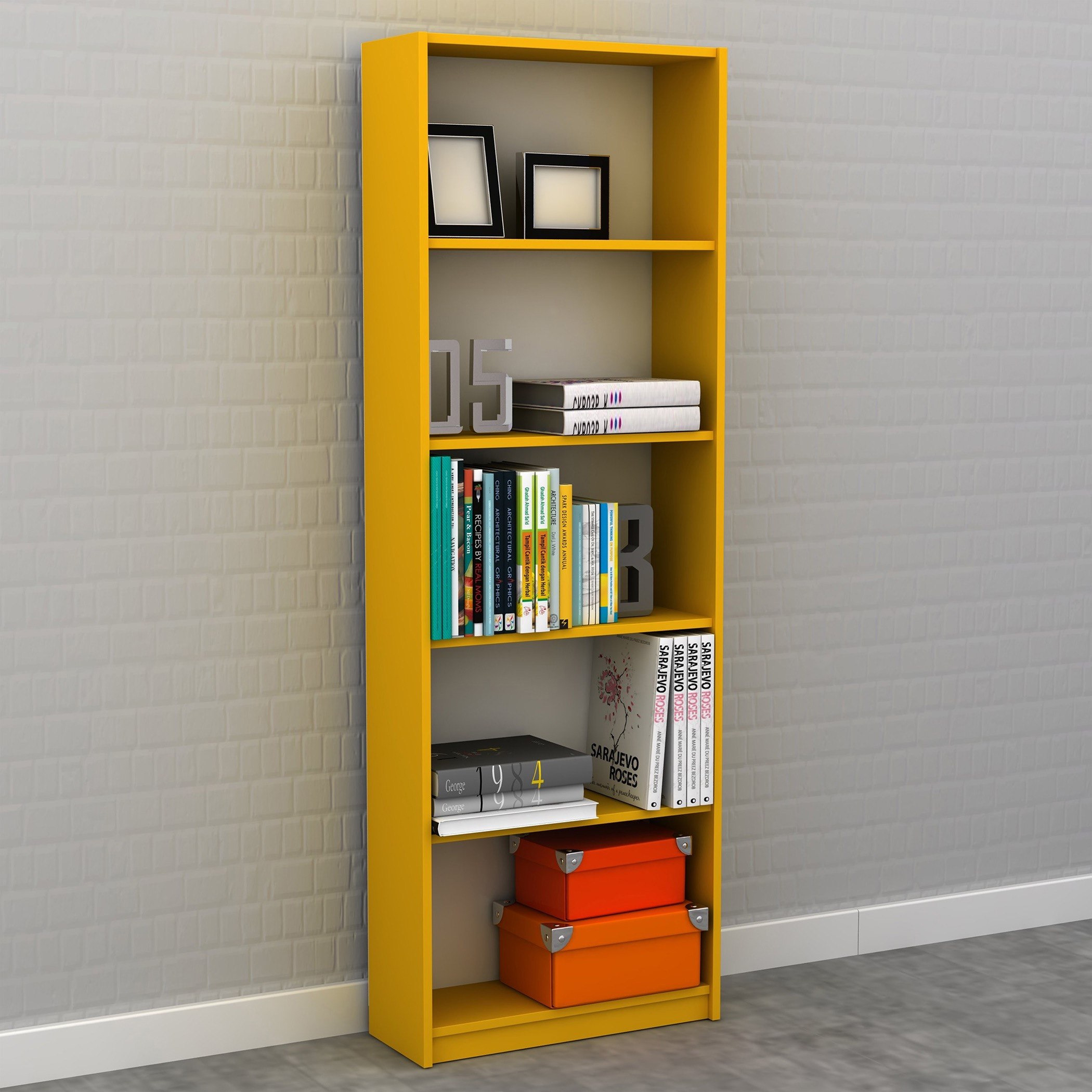 Sunny 5-Tier Bookcase-hbxfurniture-office-bookcases-image-1