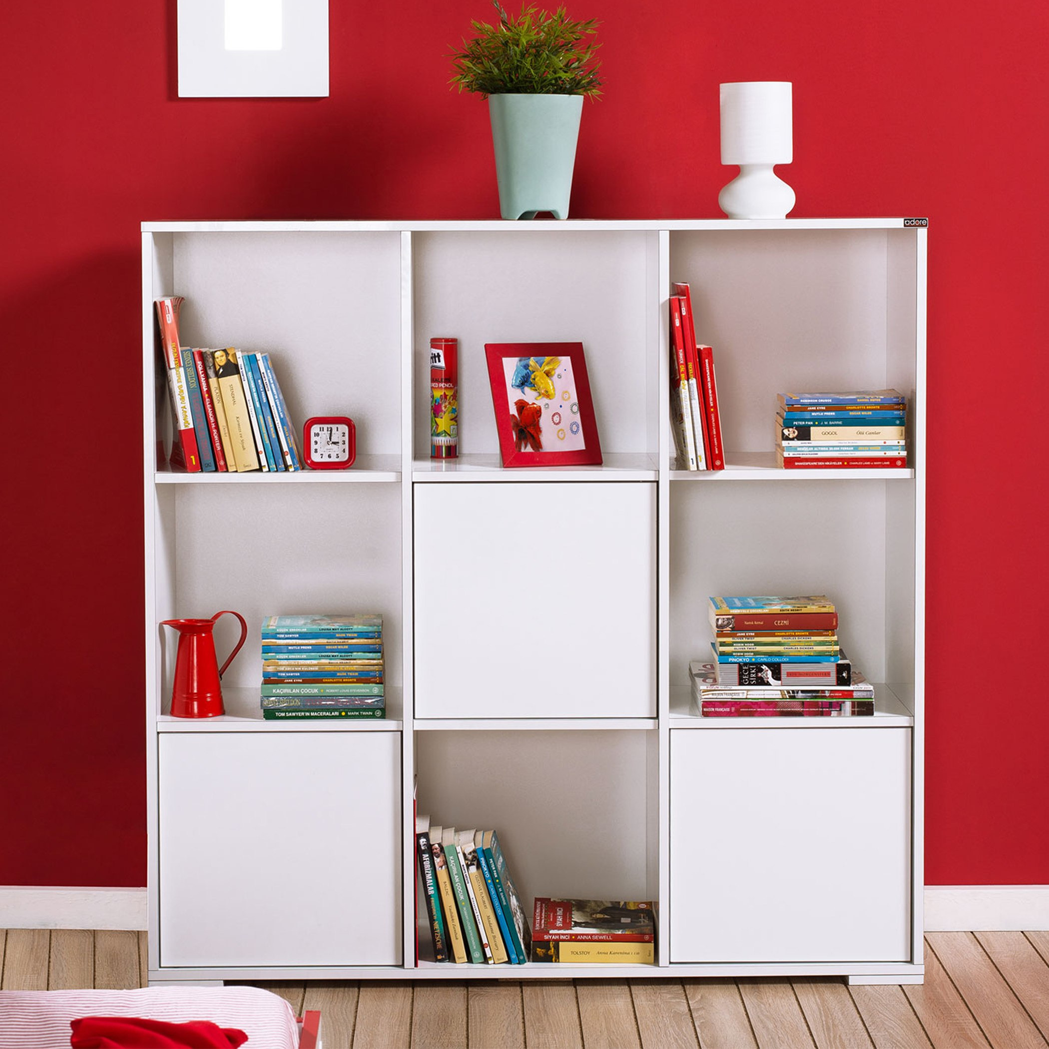 خزانة كتب بـ3 أبواب من إيفا-hbxfurniture-office-bookcases-image-2