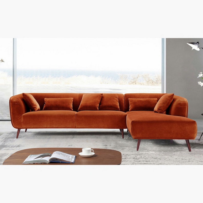 Sabastian Right Corner Sofa with 6 Cushions-Corner Sofas-image-0