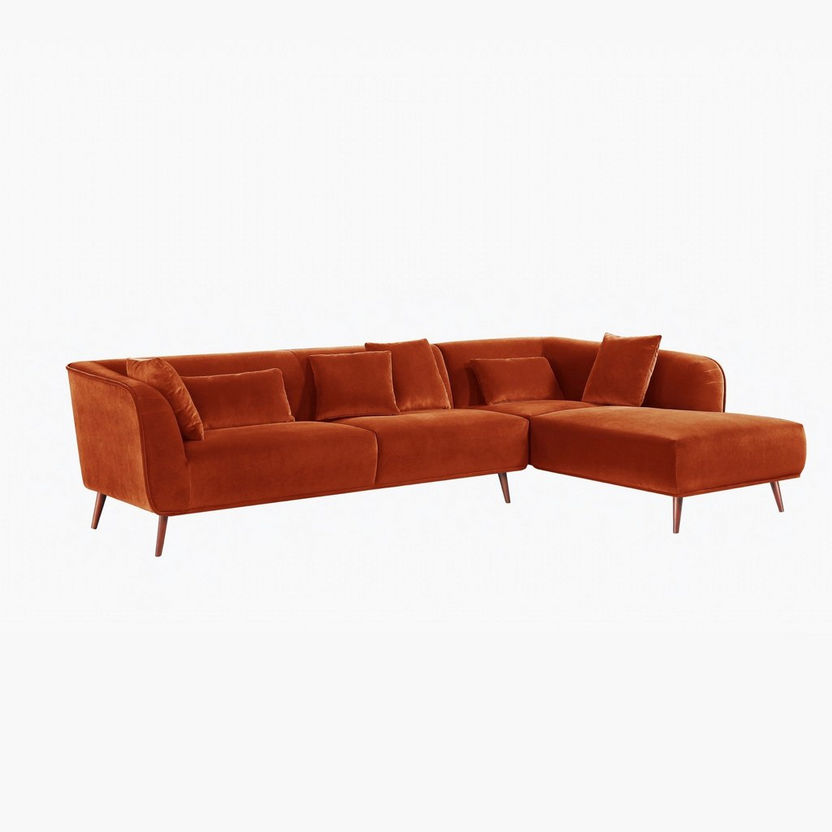 Sabastian Right Corner Sofa with 6 Cushions-Corner Sofas-image-1