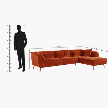 Sabastian Right Corner Sofa with 6 Cushions