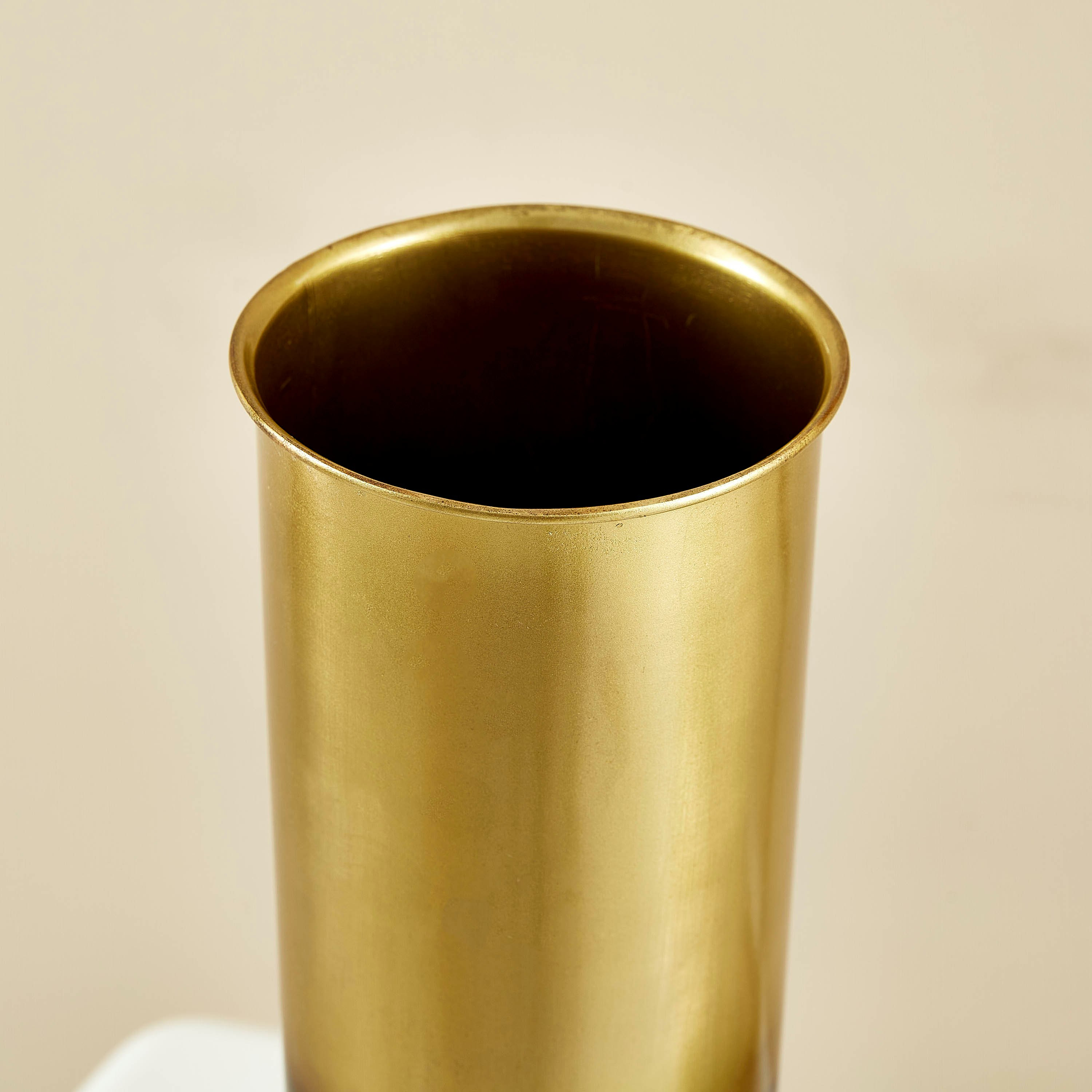 مزهرية بارزة الملمس معدنية بلونين من ميا - 35x10 سم-hbxbedroom-decorandaccessories-vases-image-3
