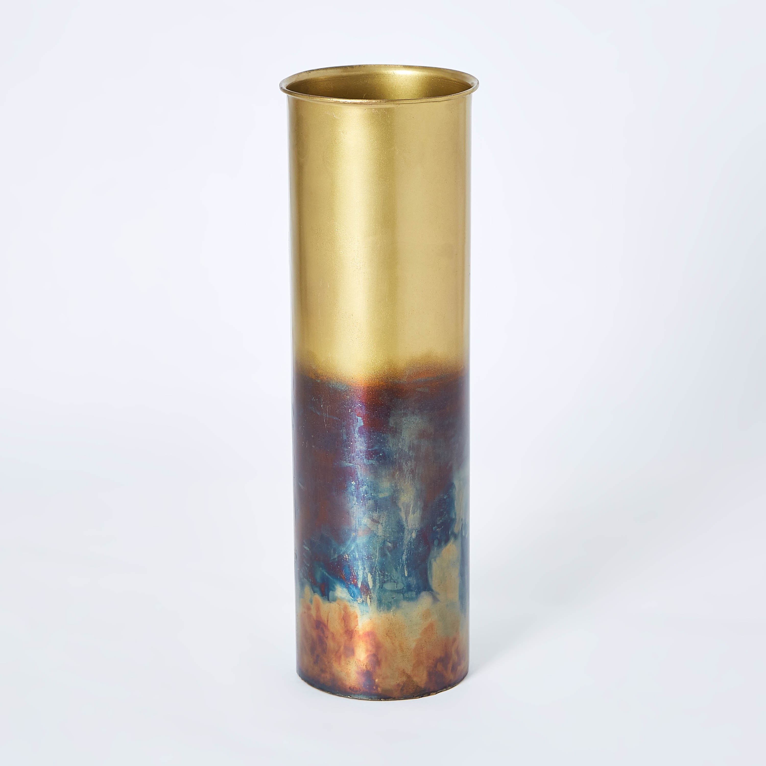 مزهرية بارزة الملمس معدنية بلونين من ميا - 35x10 سم-hbxbedroom-decorandaccessories-vases-image-5
