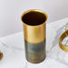 Mia Metal Two-Tone Raw Textured Vase - 25x10 cm-Vases-thumbnail-2