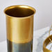 Mia Metal Two-Tone Raw Textured Vase - 25x10 cm-Vases-thumbnail-3