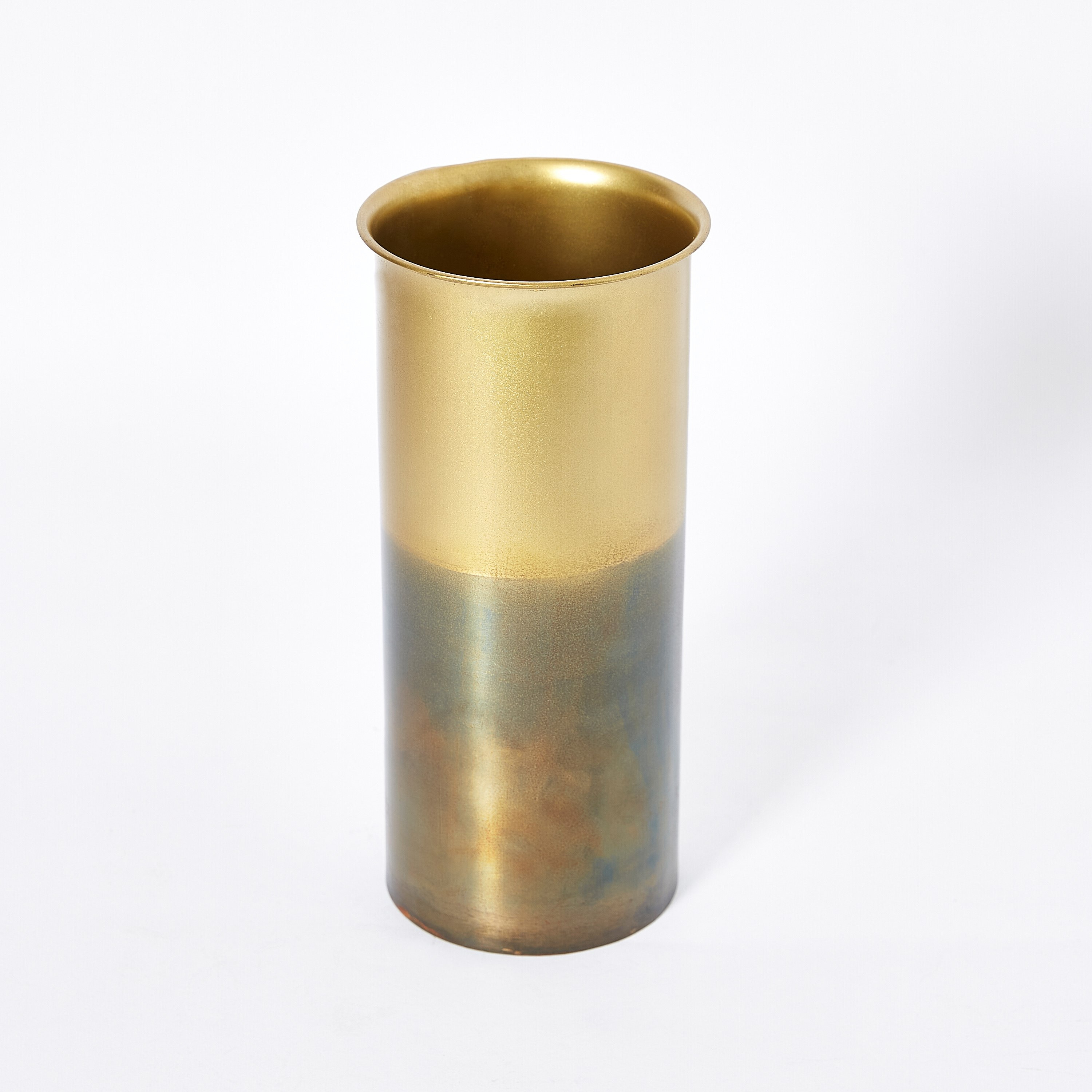 مزهرية بارزة الملمس معدنية بلونين من ميا - 25x10 سم-hbxbedroom-decorandaccessories-vases-image-6