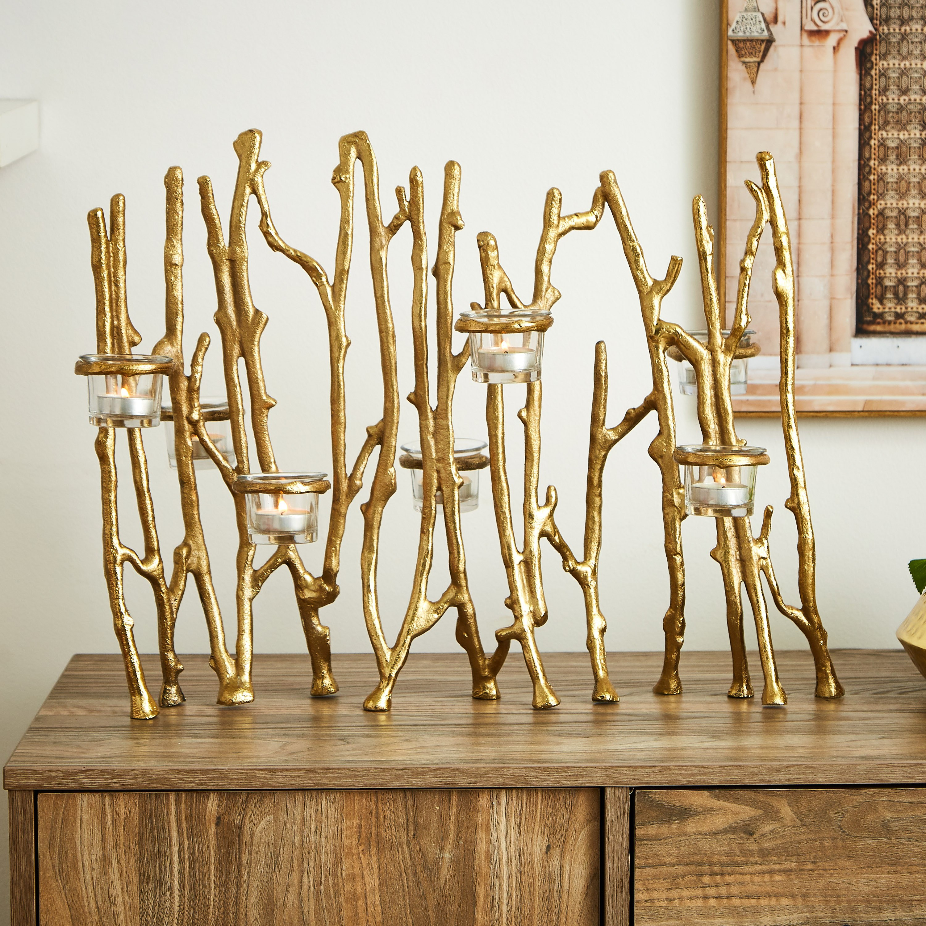 حامل شموع معدني مصبوب بفرع من ميا-hbxlivingroom-decorandaccessories-candleholders-image-2