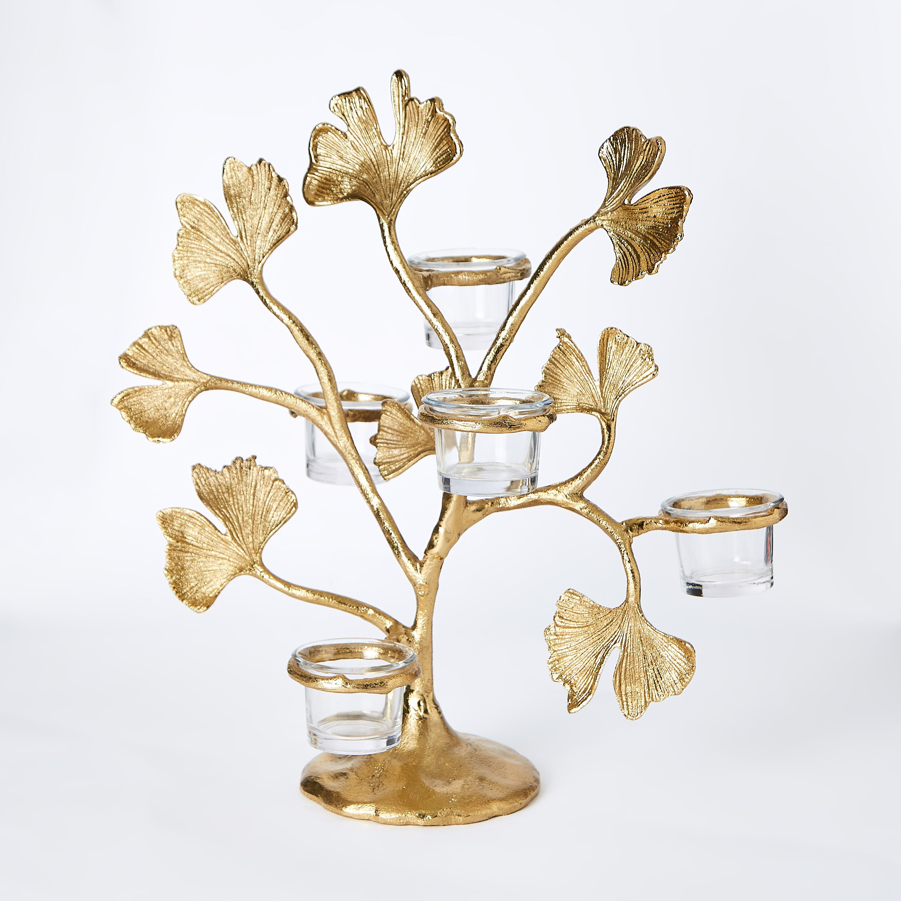 حامل شموع معدني بتصميم ورقة شجر جنكو من ميا-hbxlivingroom-decorandaccessories-candleholders-image-5
