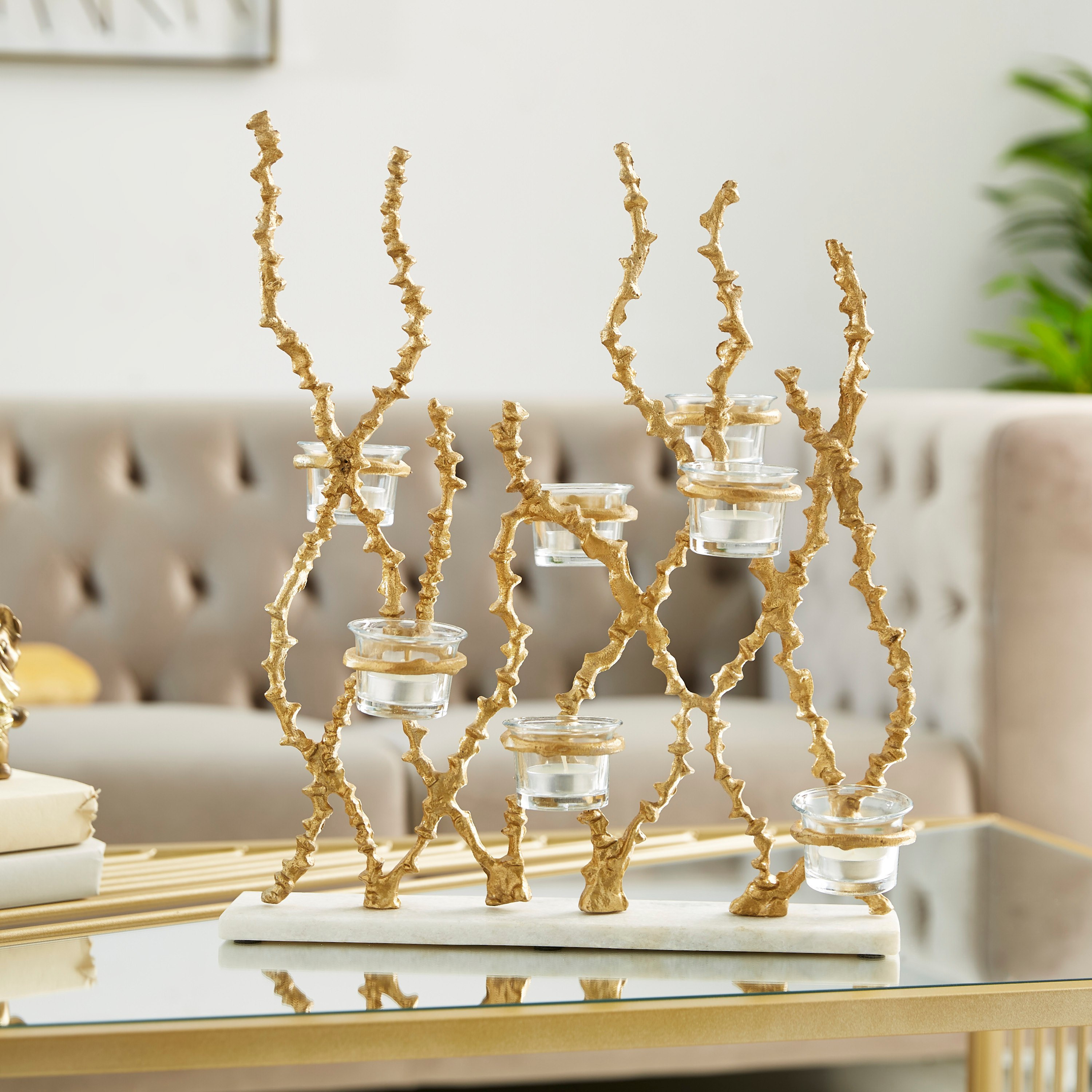 Mia Metal Twisted Casted Branch Stem Candleholder-hbxlivingroom-decorandaccessories-candleholders-image-1
