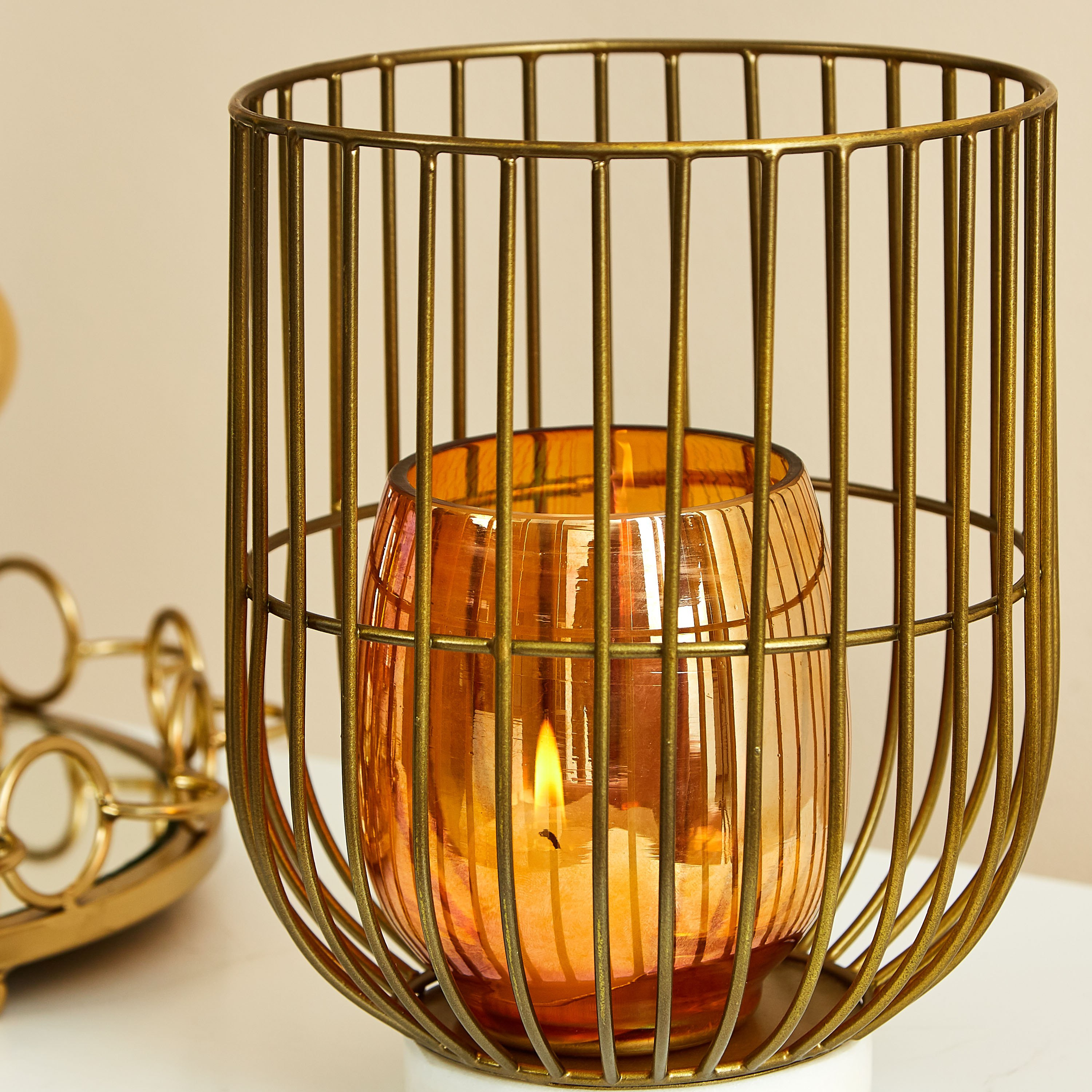 حامل شموع جالي مستقيم معدني من ميا-hbxlivingroom-decorandaccessories-candleholders-image-3