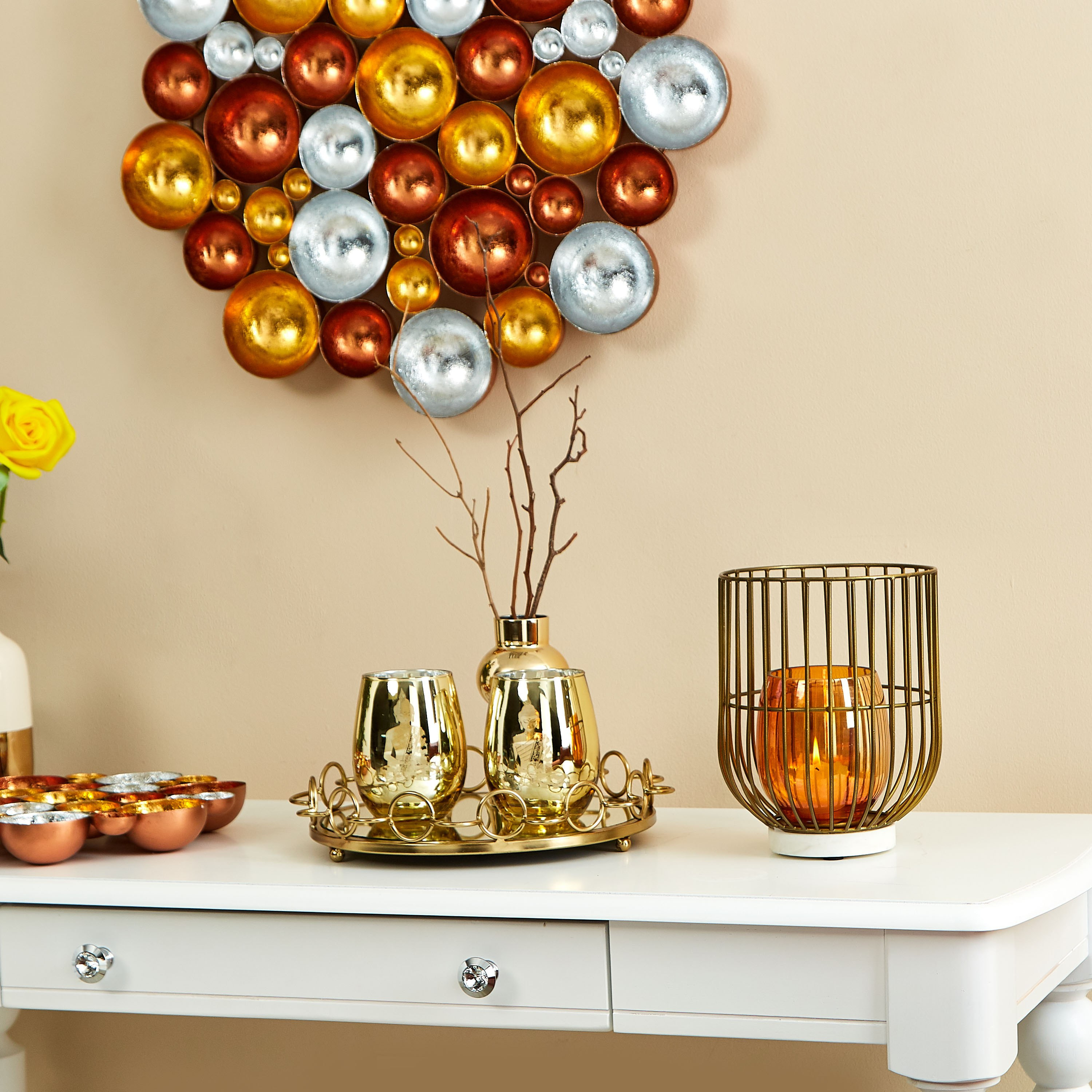 حامل شموع جالي مستقيم معدني من ميا-hbxlivingroom-decorandaccessories-candleholders-image-4