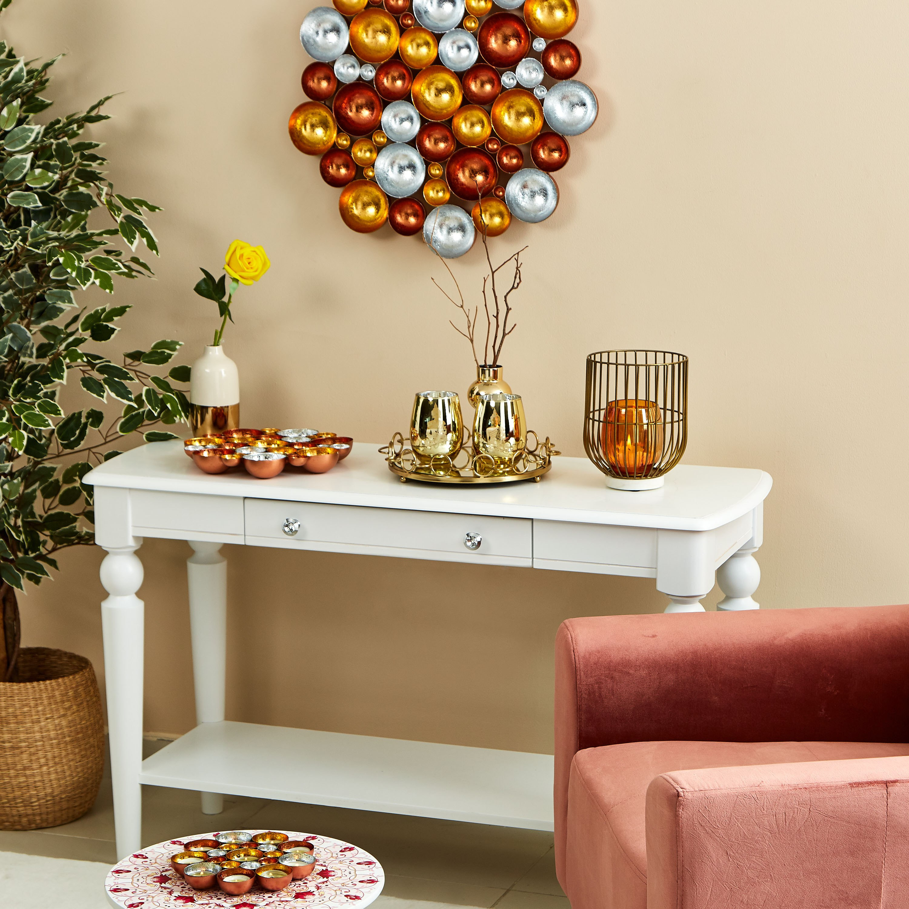 حامل شموع جالي مستقيم معدني من ميا-hbxlivingroom-decorandaccessories-candleholders-image-5