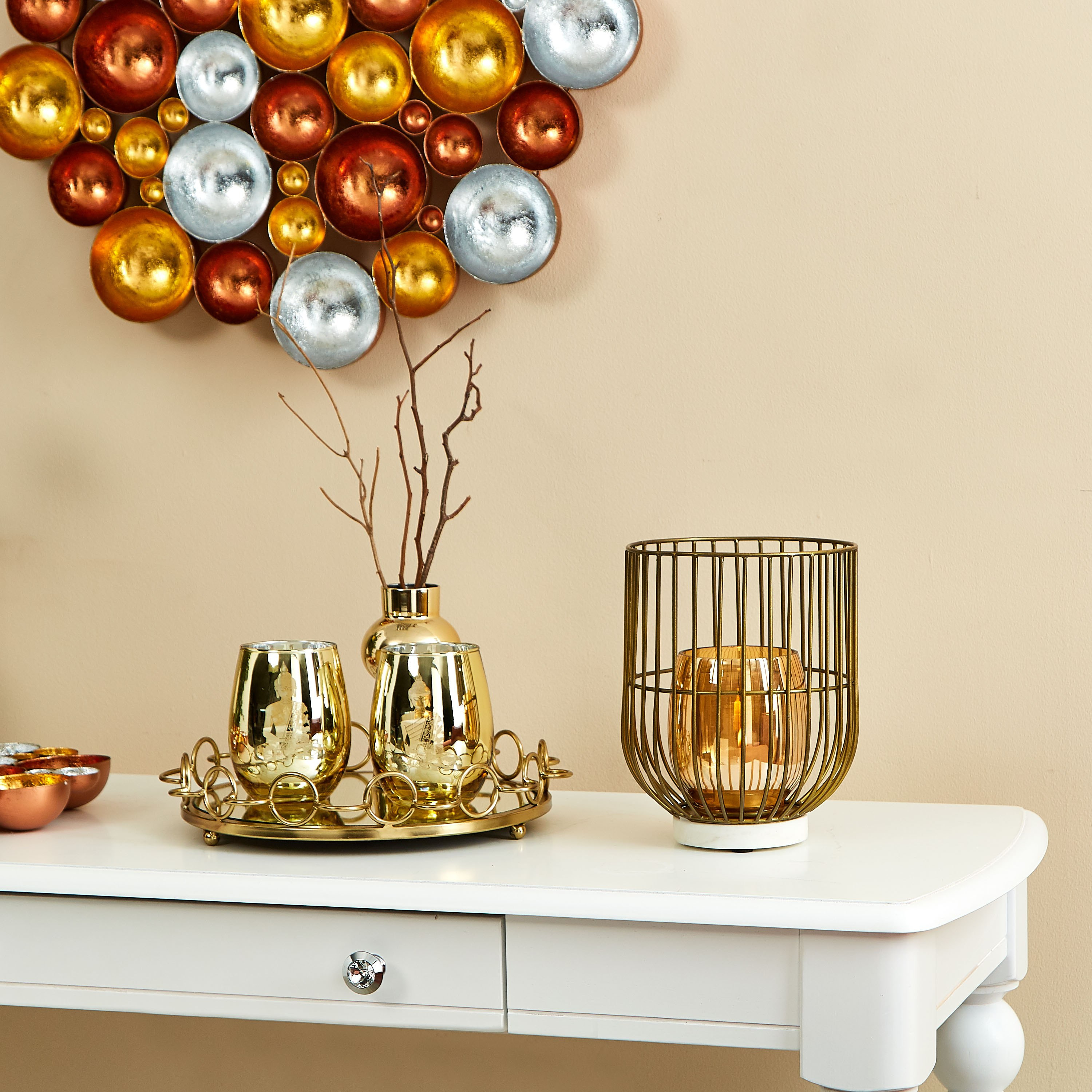 حامل شموع جالي مستقيم معدني من ميا- 22 سم-hbxlivingroom-decorandaccessories-candleholders-image-4