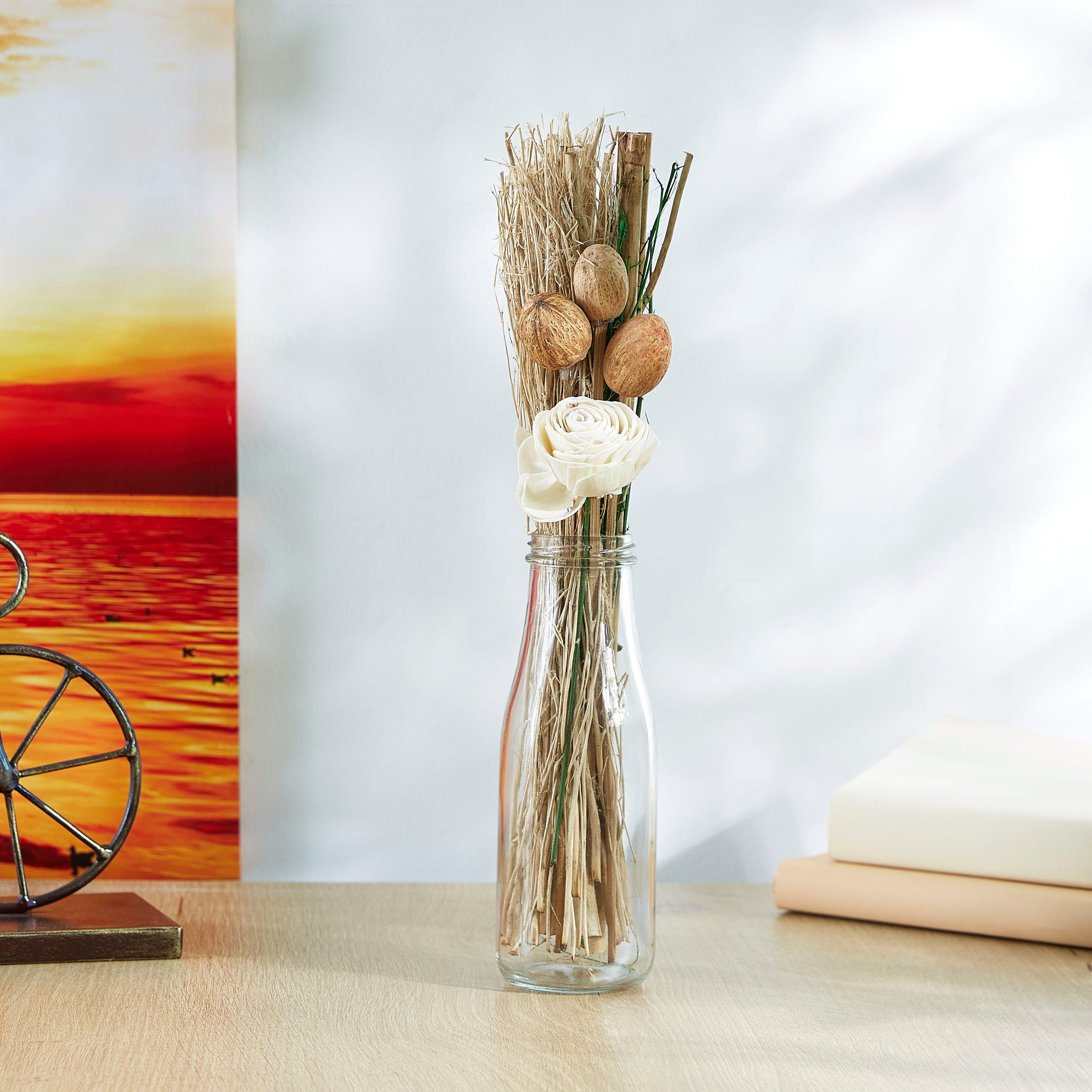 نبات إصطناعي في قارورة زجاجيّة من ليفيا - 30 سم-hbxdecorandfurnishings-homeaccessories-artificialflowersandplants-image-1