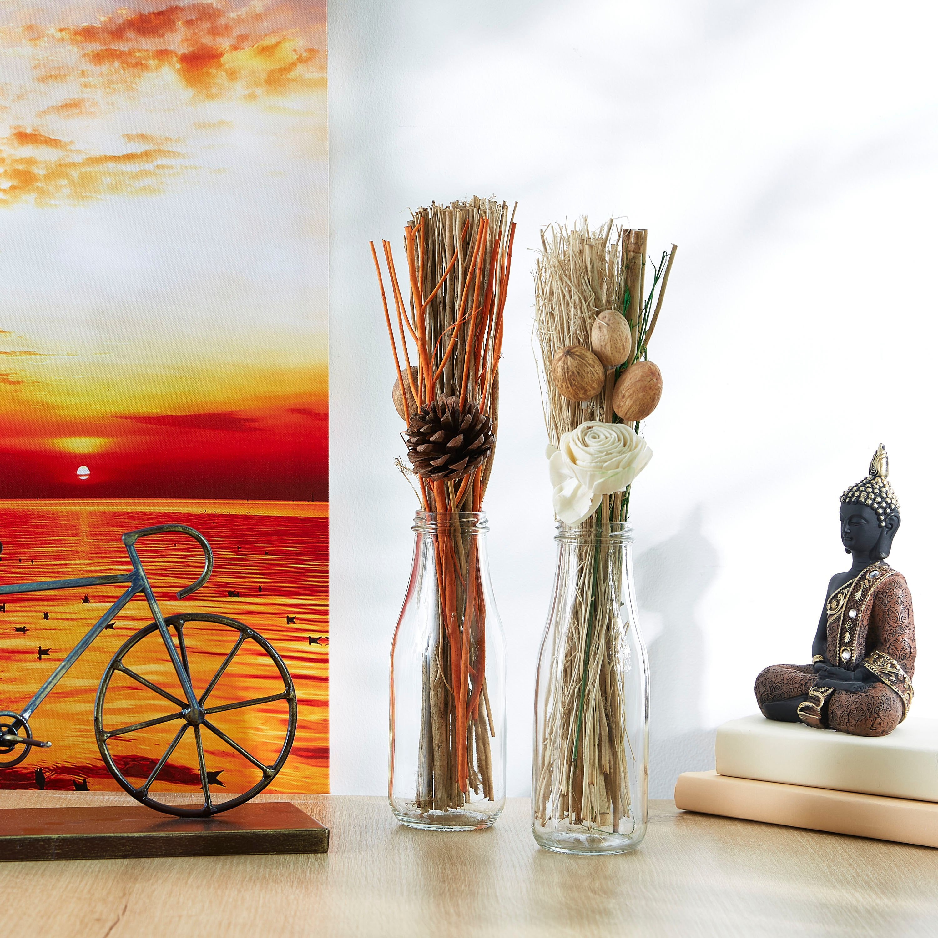 نبات إصطناعي في قارورة زجاجيّة من ليفيا - 30 سم-hbxdecorandfurnishings-homeaccessories-artificialflowersandplants-image-3